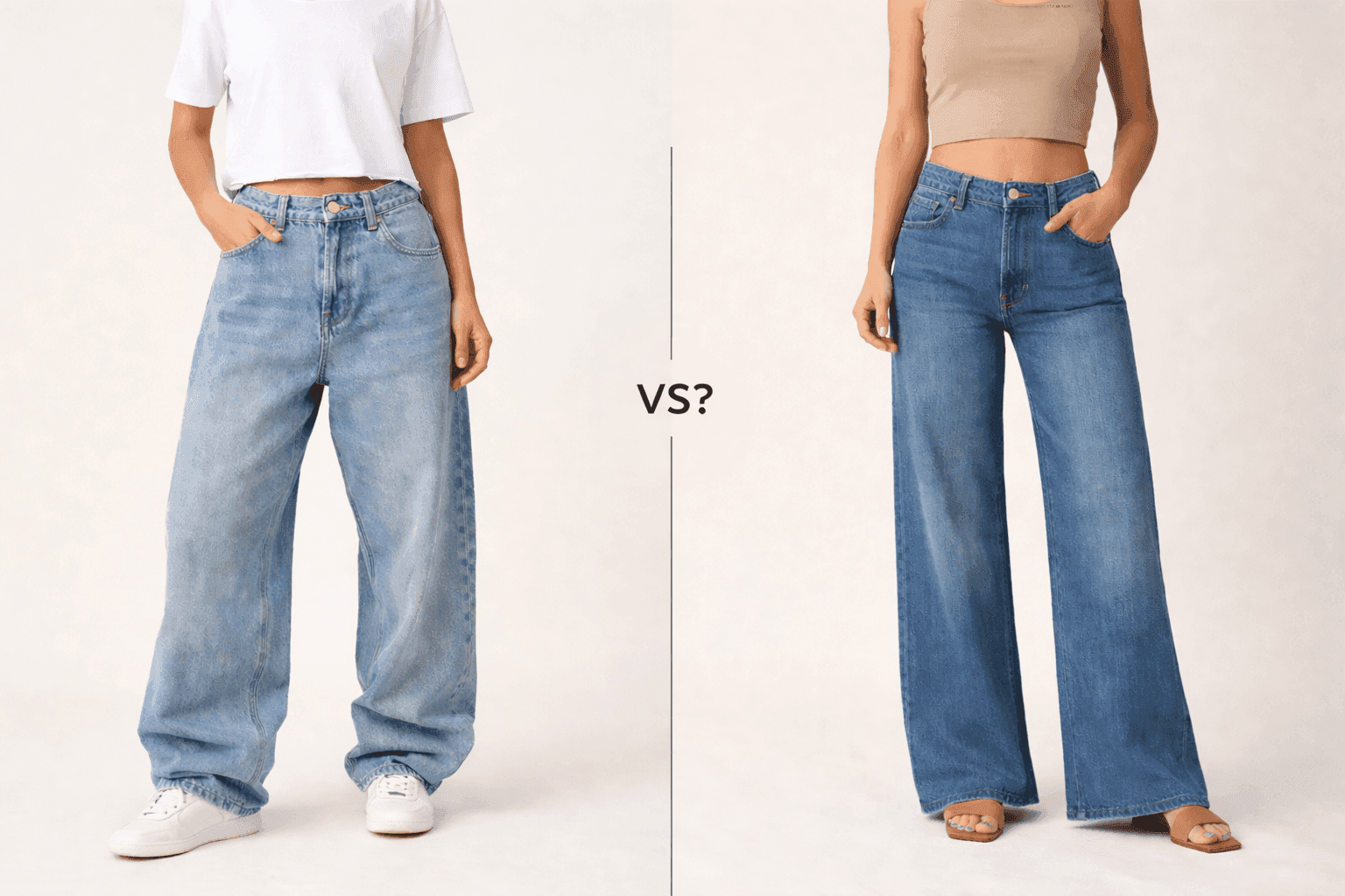 Baggy vs. Wide Leg Jeans:Which Fit Should You Choose for Comfort and Style?