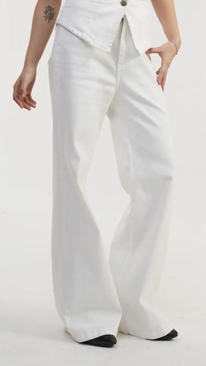 White Echo | High rise Straight Fit Jeans - Image 7