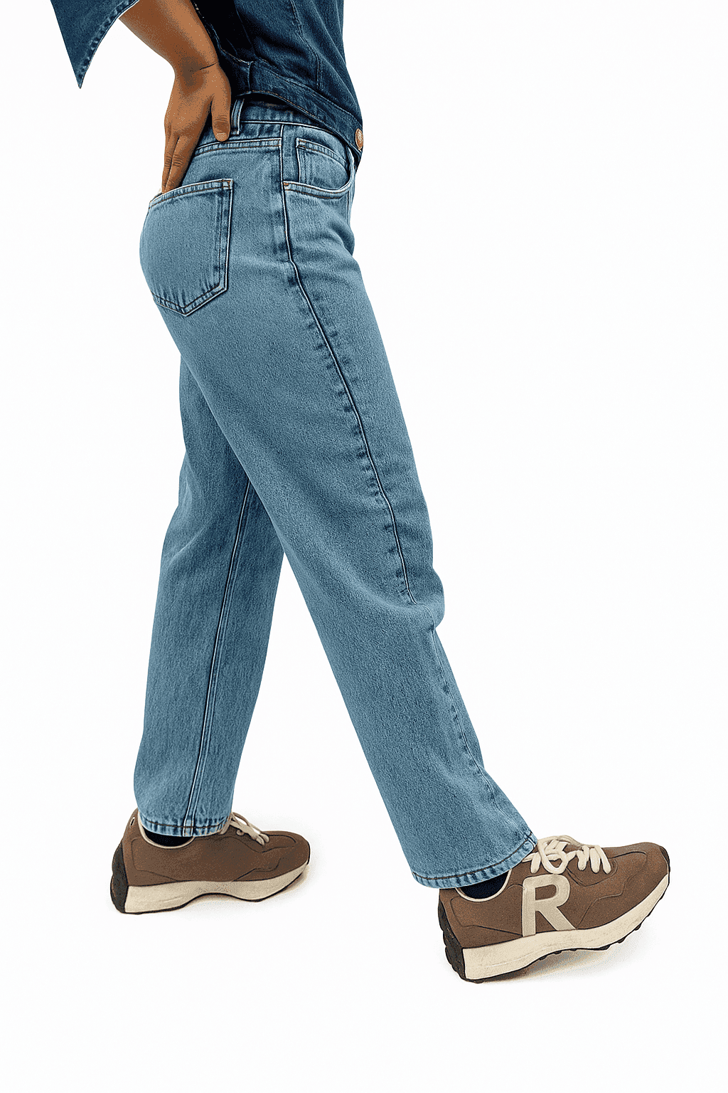 URBAN CURVE | High rise Acid wash Jeans - Image 4