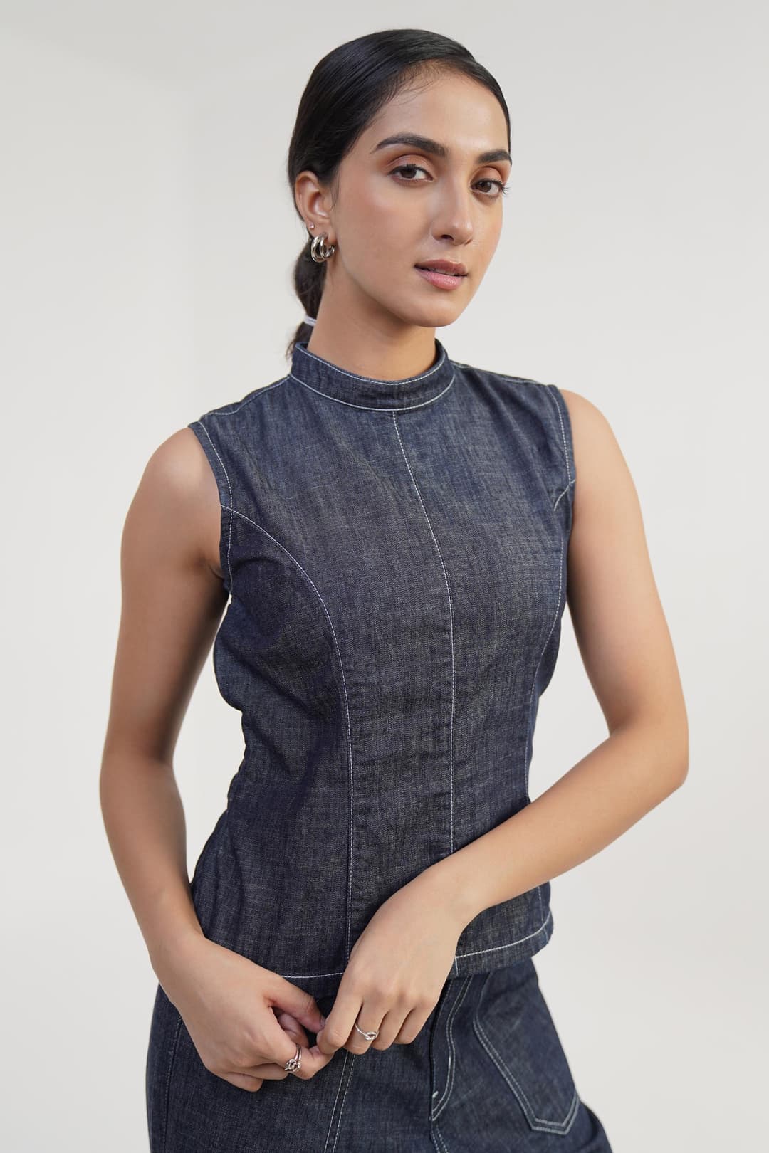 Stitch Story | Women's Raw Denim Top - Image 1