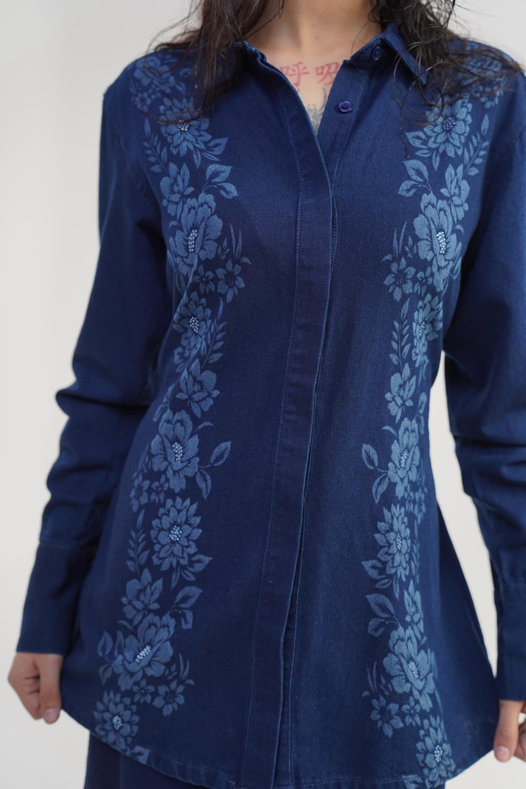 Crystal Drift | Women's Denim Shirt - Image 7