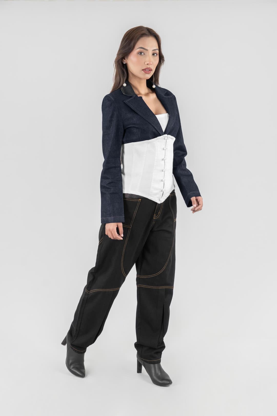 Crochet Curve | Women's Denim Corset - Image 2