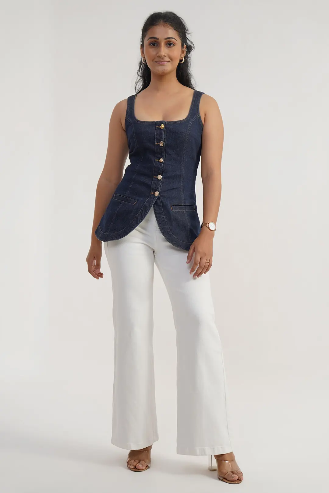 Rustic Row | Square neck Long Vest