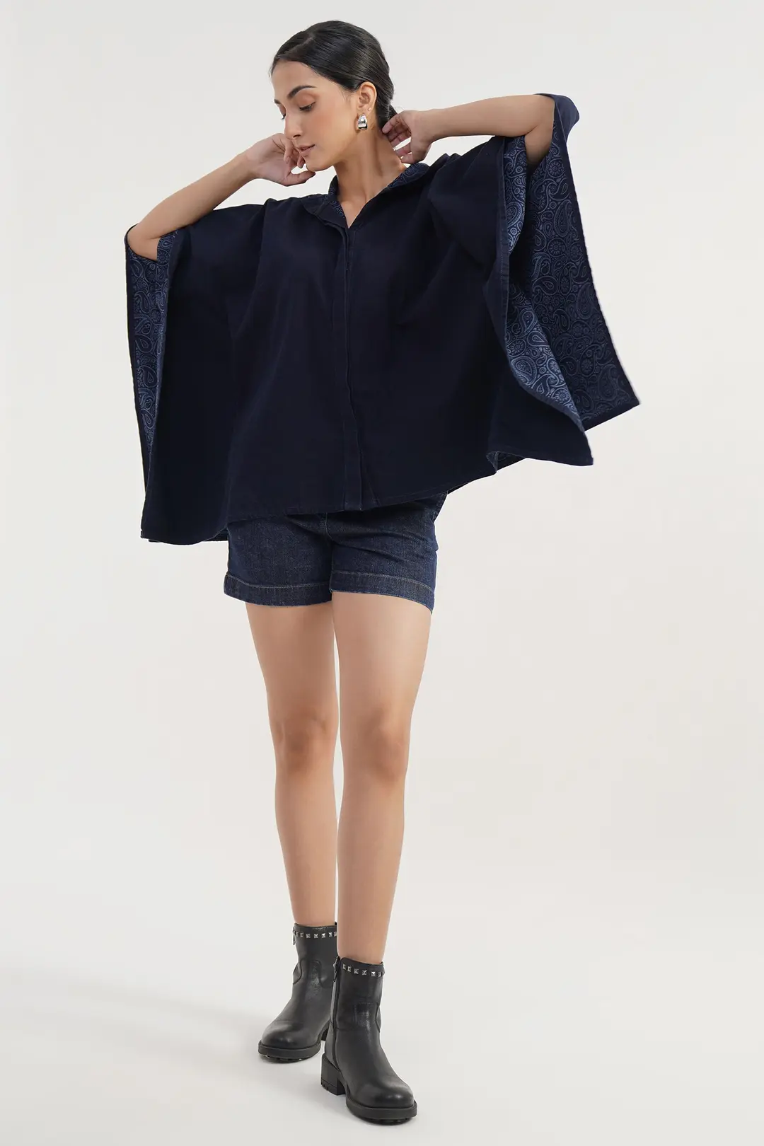 Paisley Haven veil | Rinse Wash Laser printed Poncho