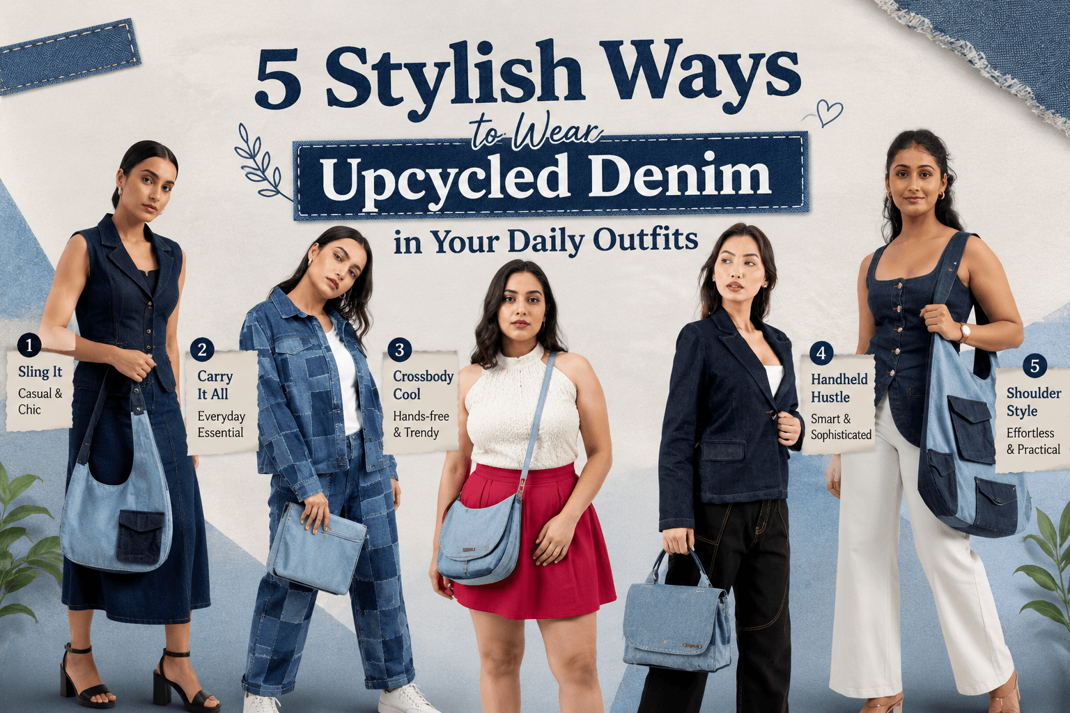 5 Stylish Ways to Wear Upcycled Denim in Your Daily Outfits.