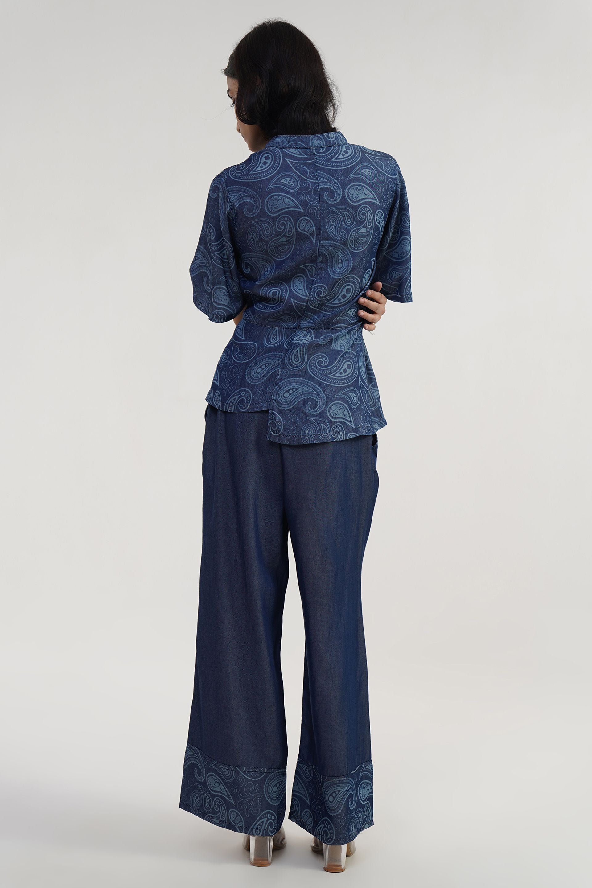 Tencel Boho  Paisley | Tencel Denim Laser printed