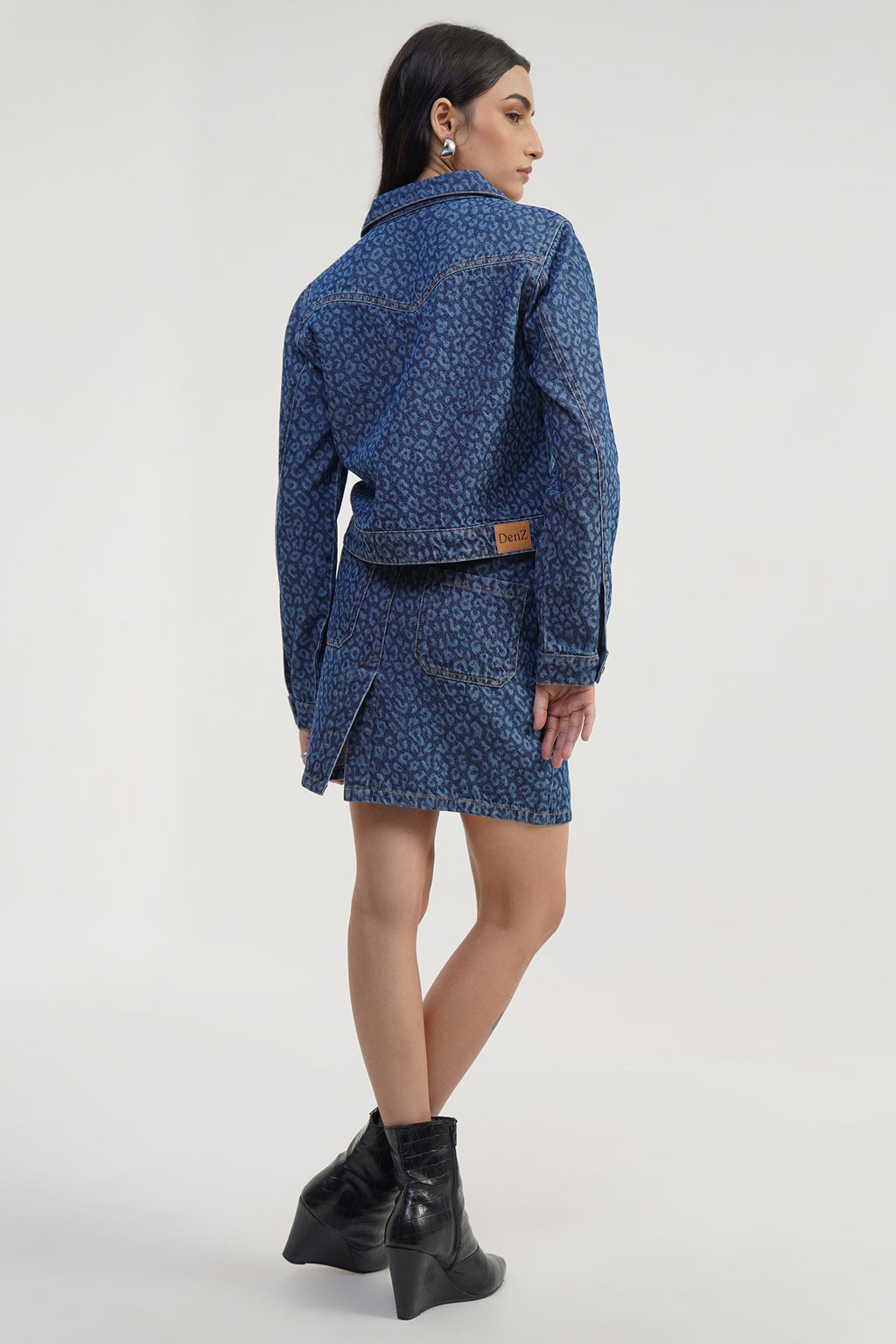 CONCRETE Safari |  Leopard Laser Printed Crop jacket
