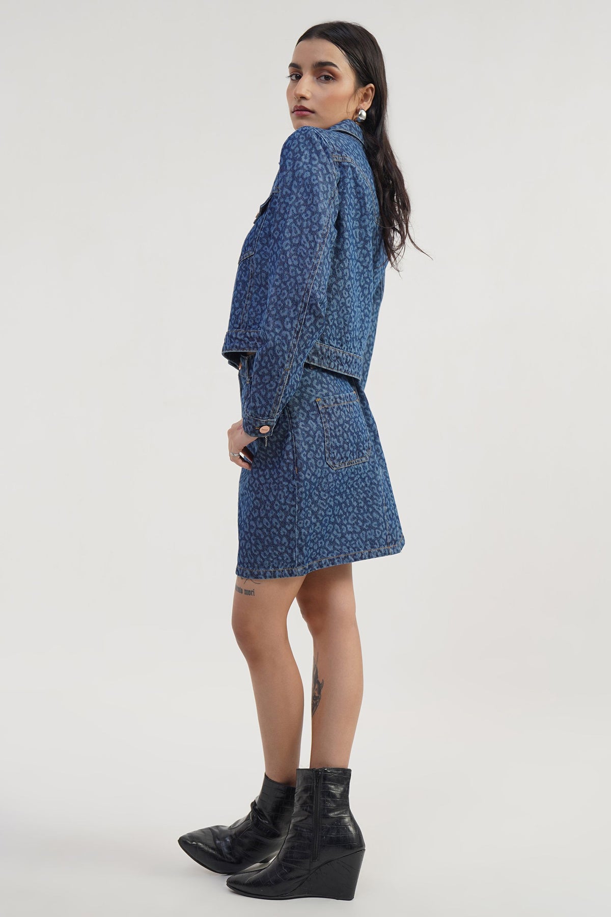 CONCRETE Safari |  Leopard Laser Printed Crop jacket