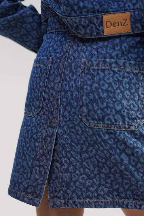 CONCRETE Safari | Leopard Laser Printed Mini Skirt