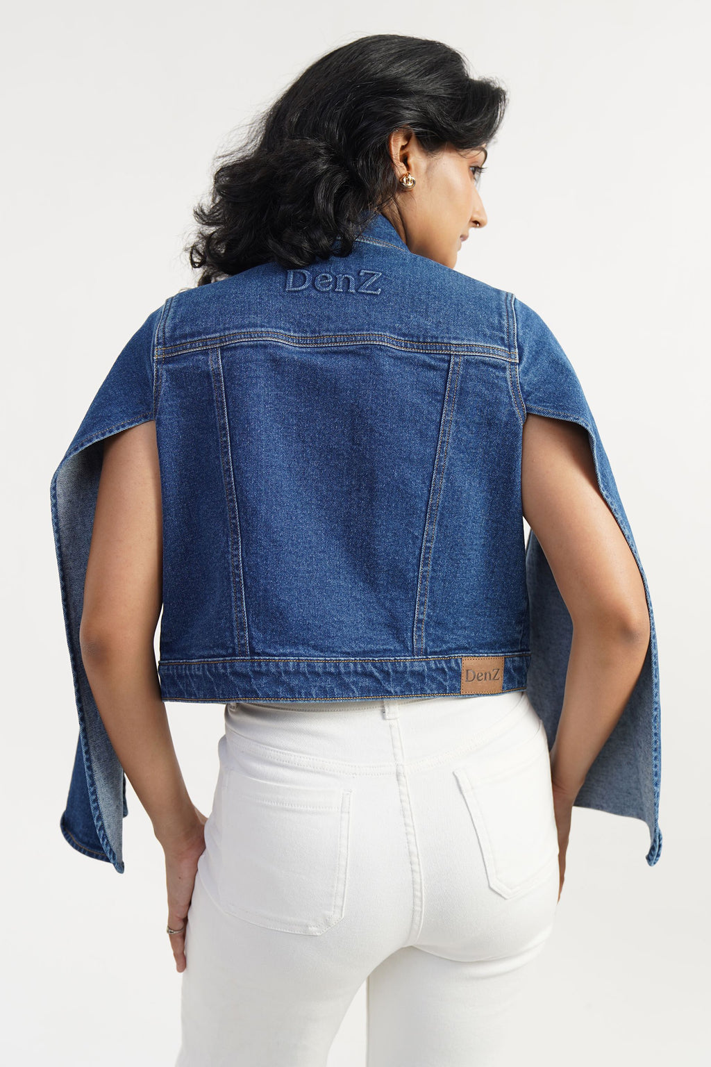 Bold Street Duo | High rise Jeans with cape sleeves Jacket