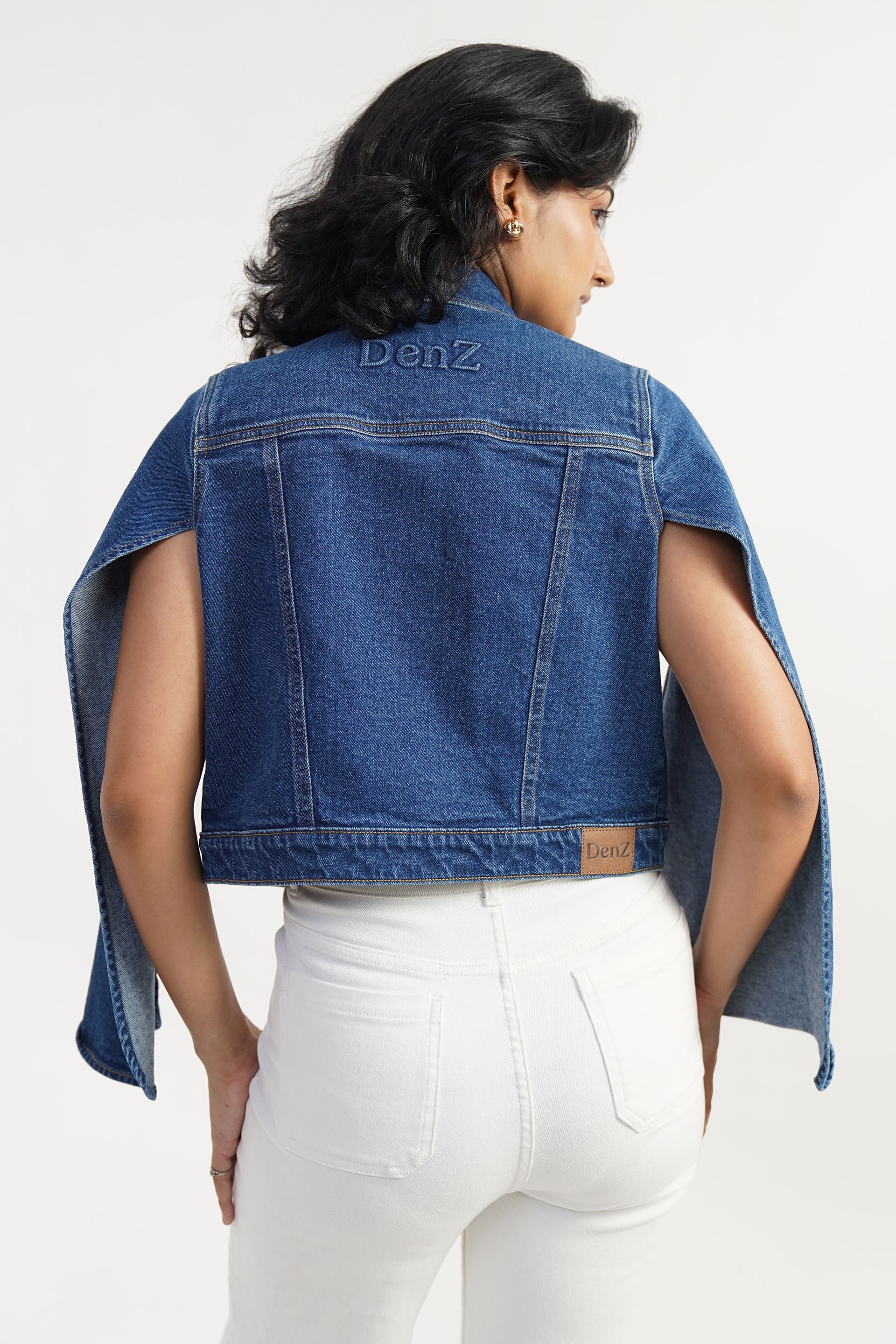 Bold Street Duo | High rise Jeans with cape sleeves Jacket