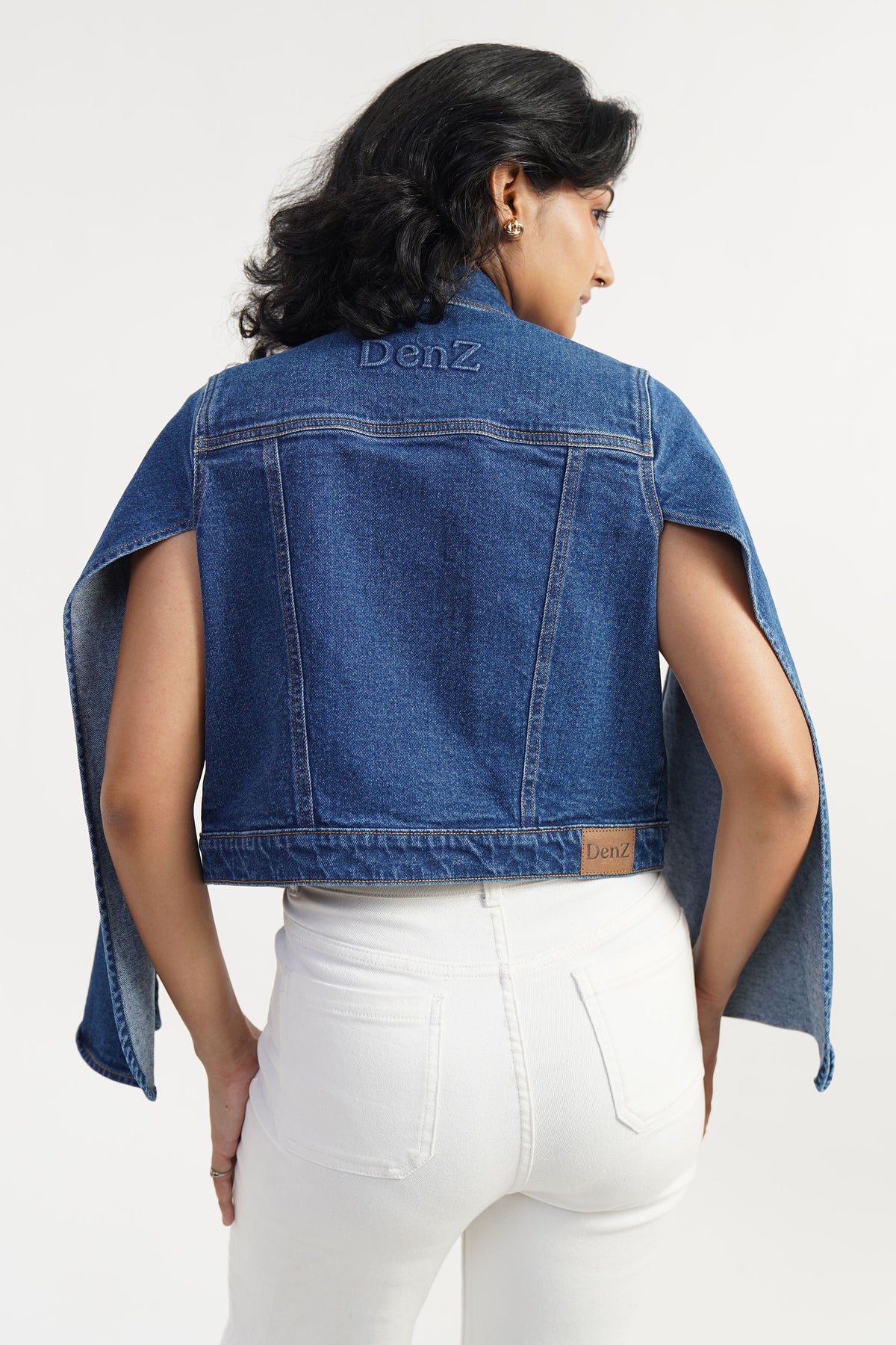 Bold Street Duo | High rise Jeans with cape sleeves Jacket
