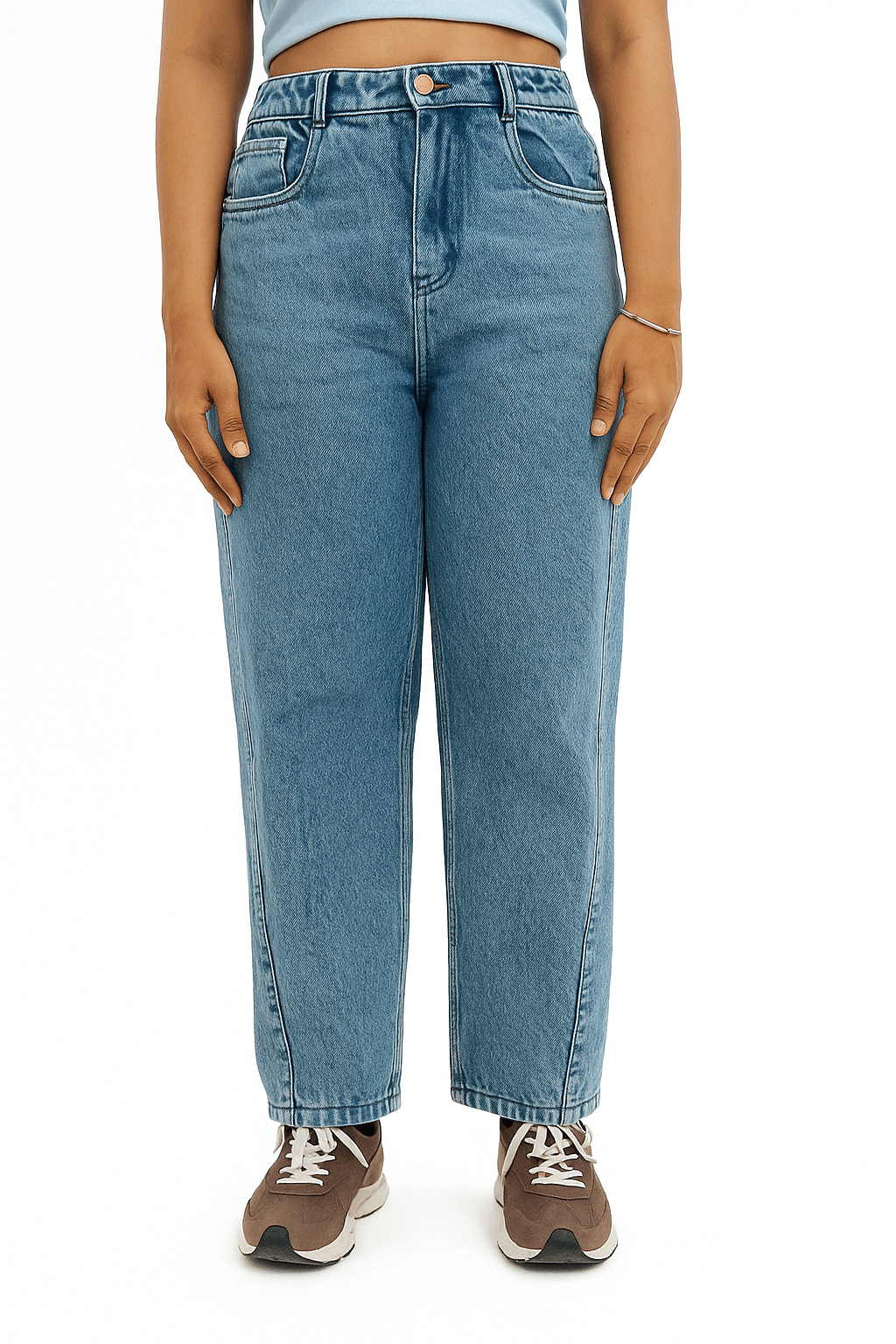 URBAN CURVE  | High rise Acid wash Jeans 