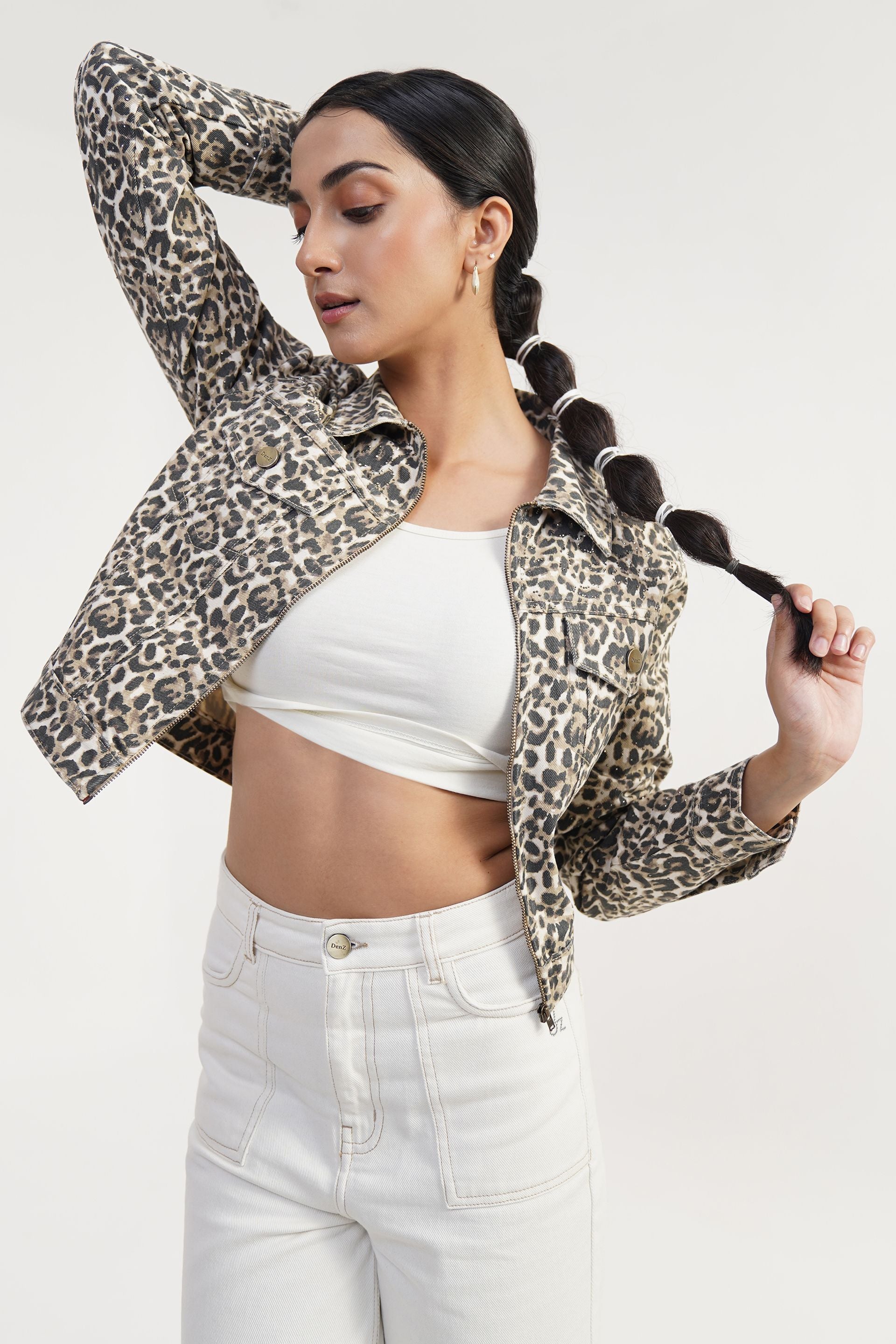 Crystal Safari | Leopard print crystal Jacket