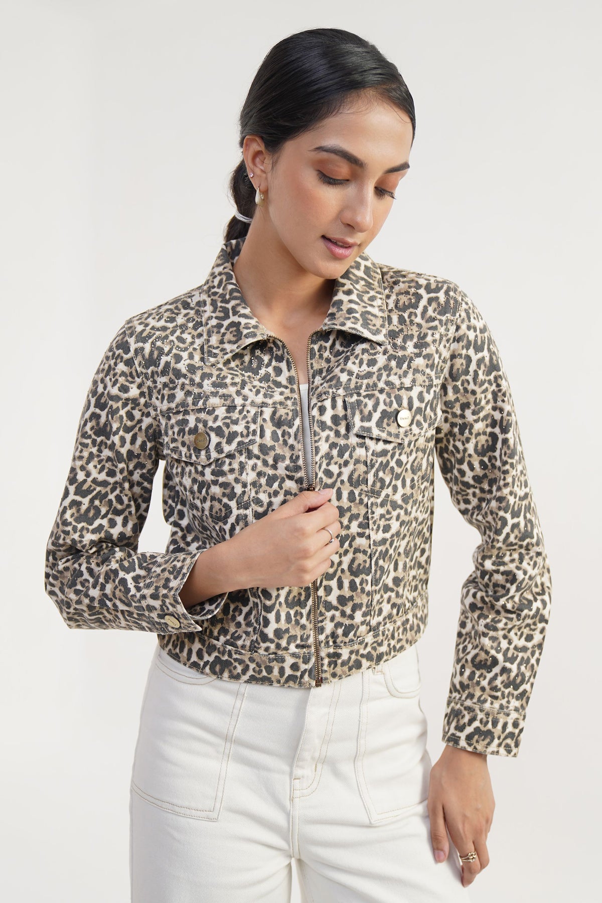 Crystal Safari | Leopard print crystal Jacket