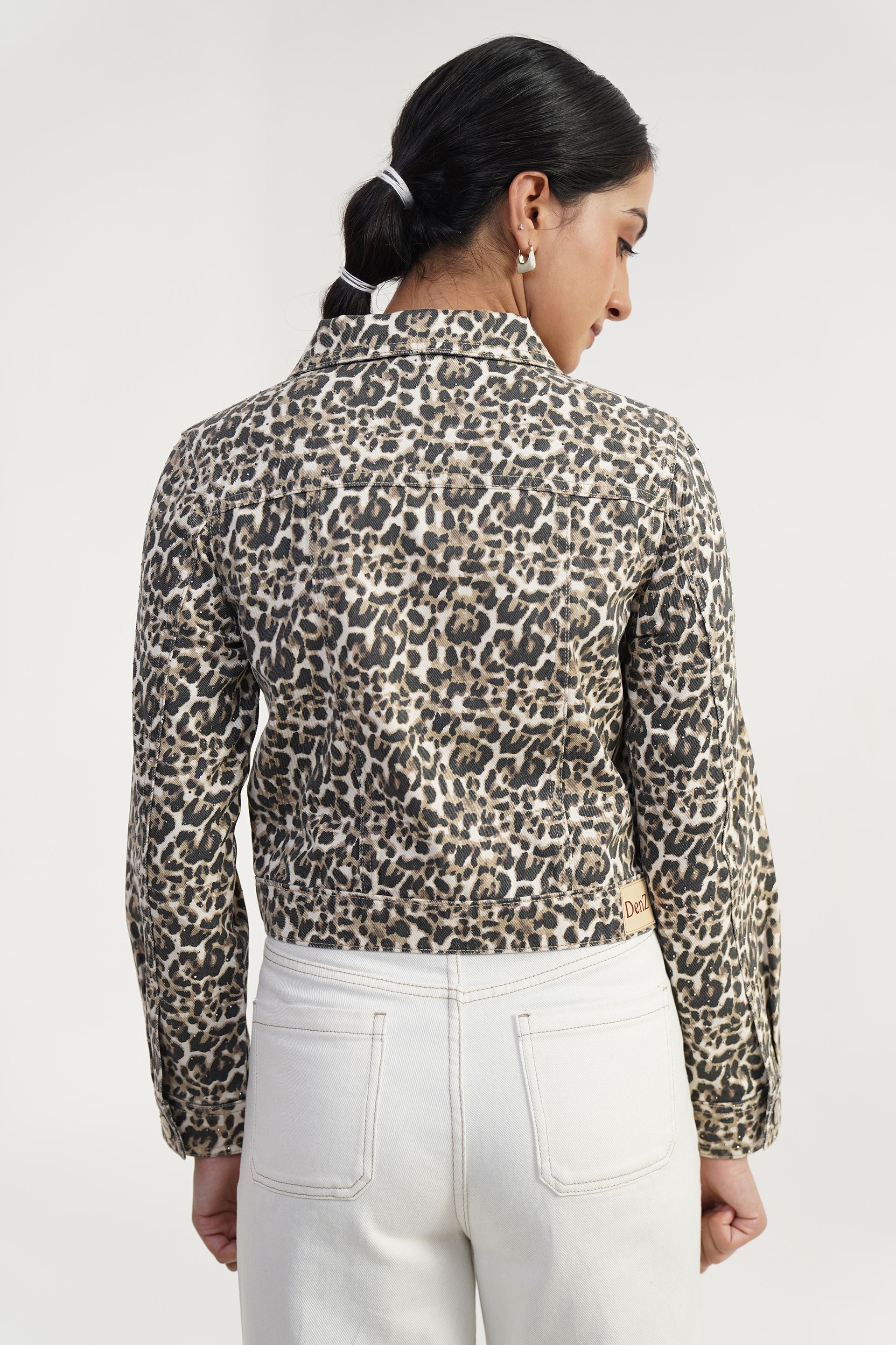 Crystal Safari | Leopard print crystal Jacket