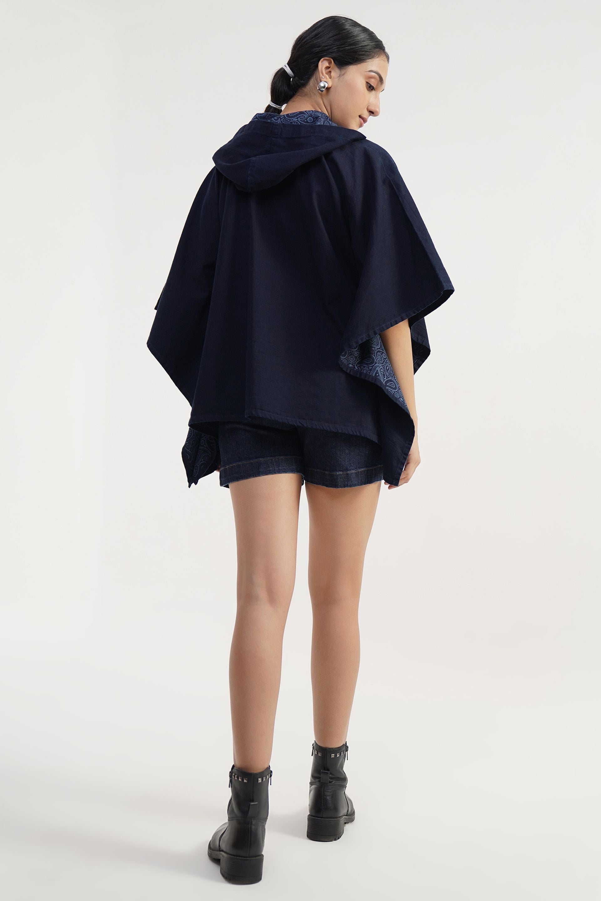 Paisley Haven veil | Rinse Wash Laser printed Poncho