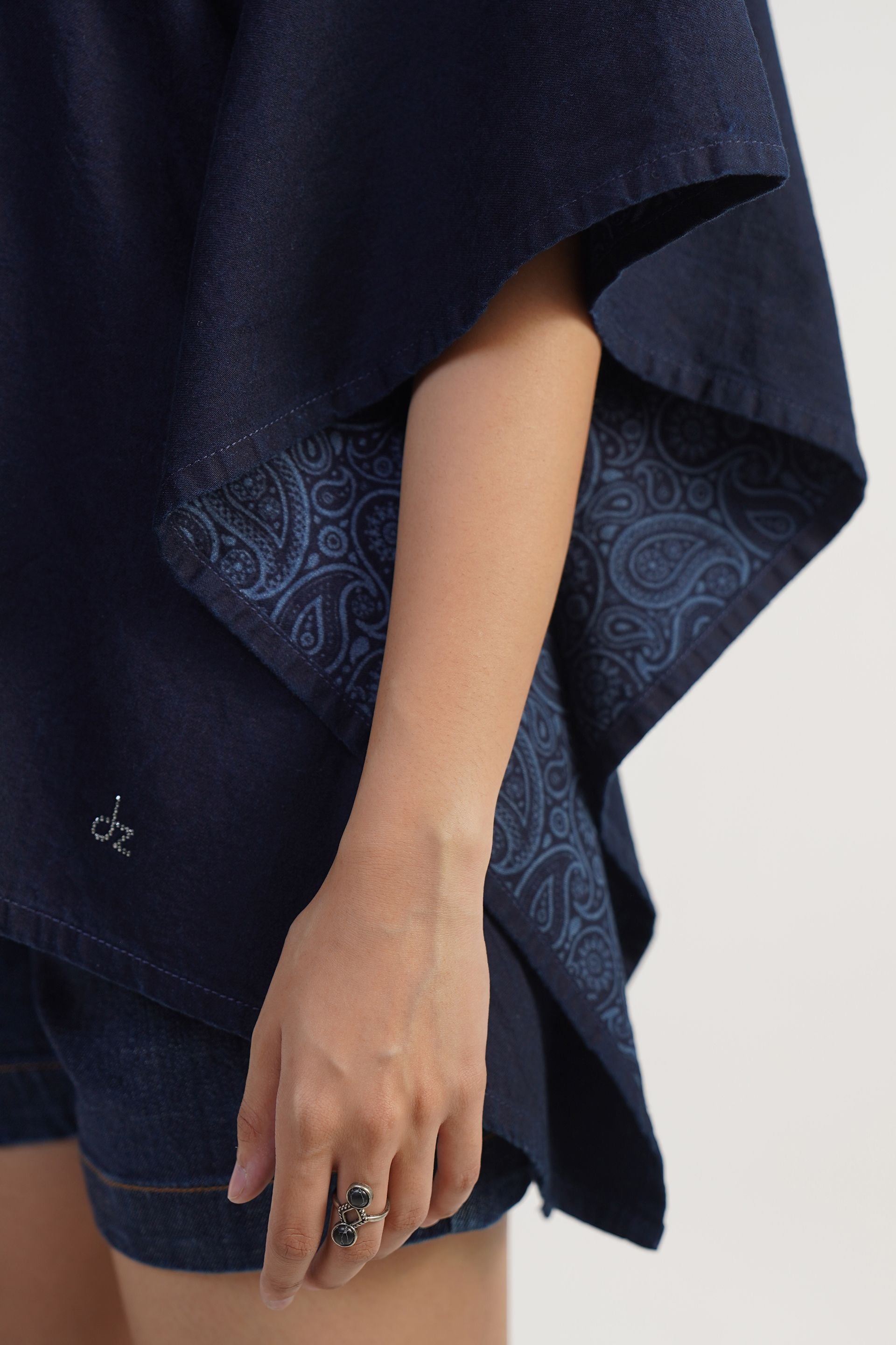 Paisley Haven veil | Rinse Wash Laser printed Poncho