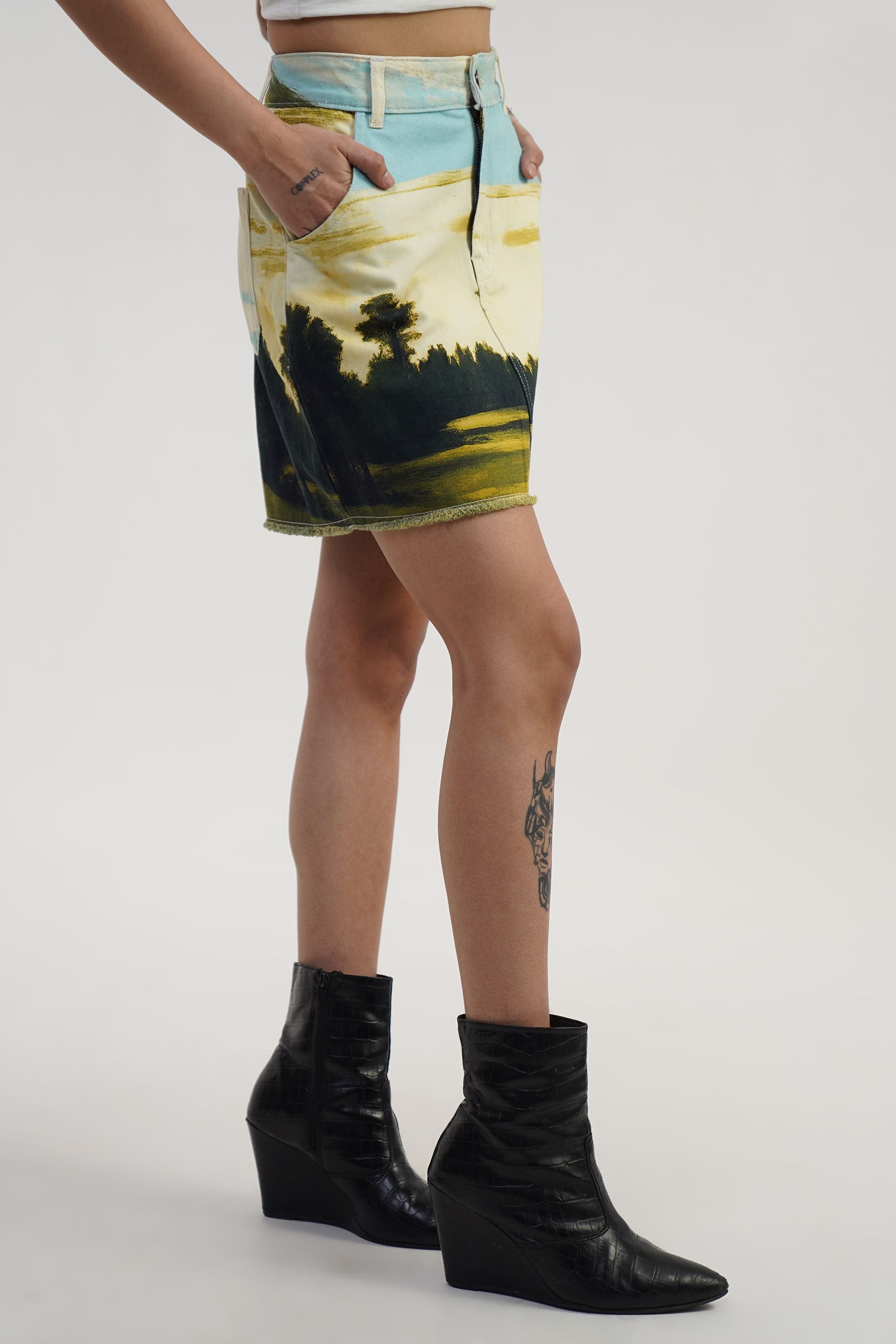 Nature View | Digital Print Mini Skirt