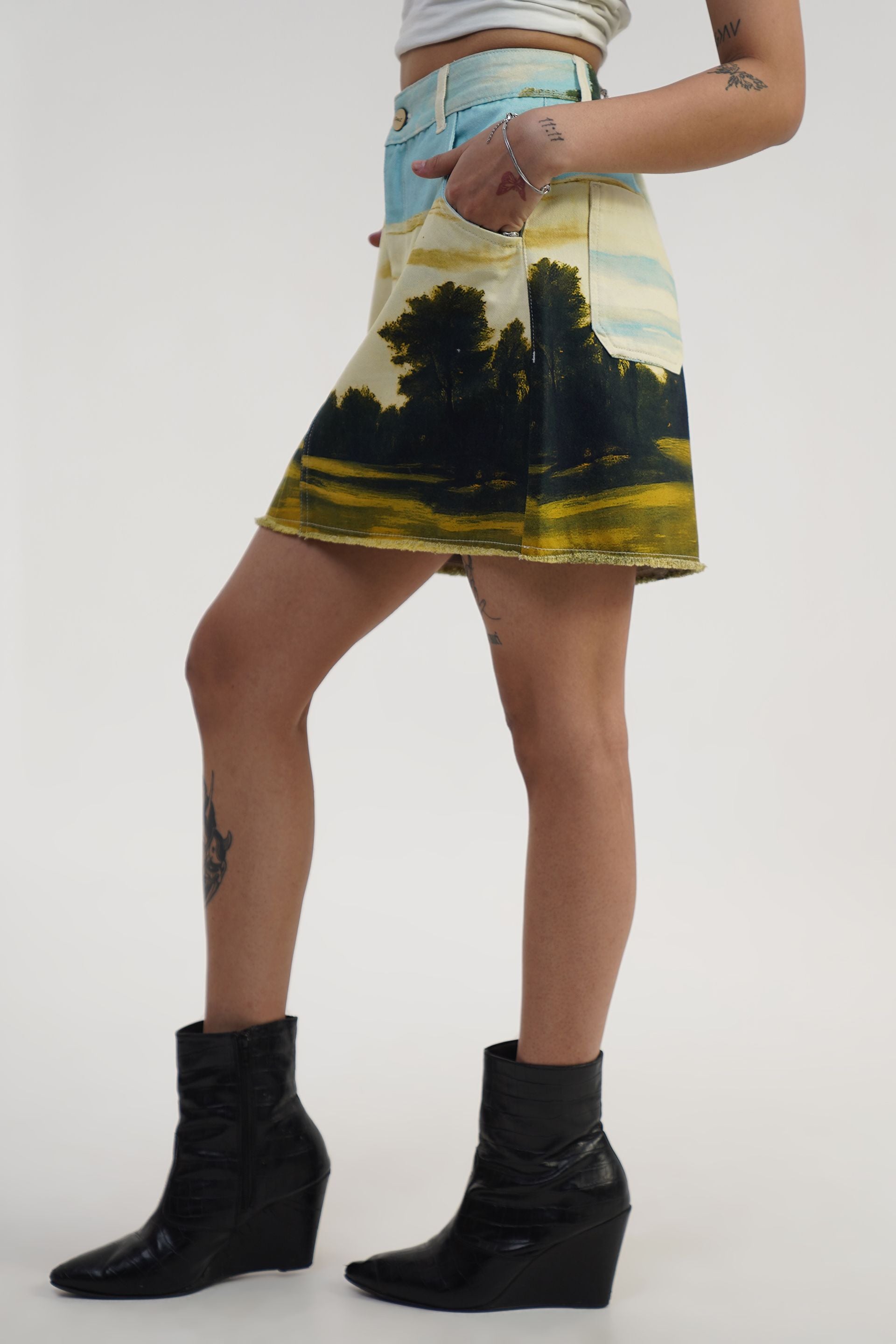 Nature View | Digital Print Mini Skirt
