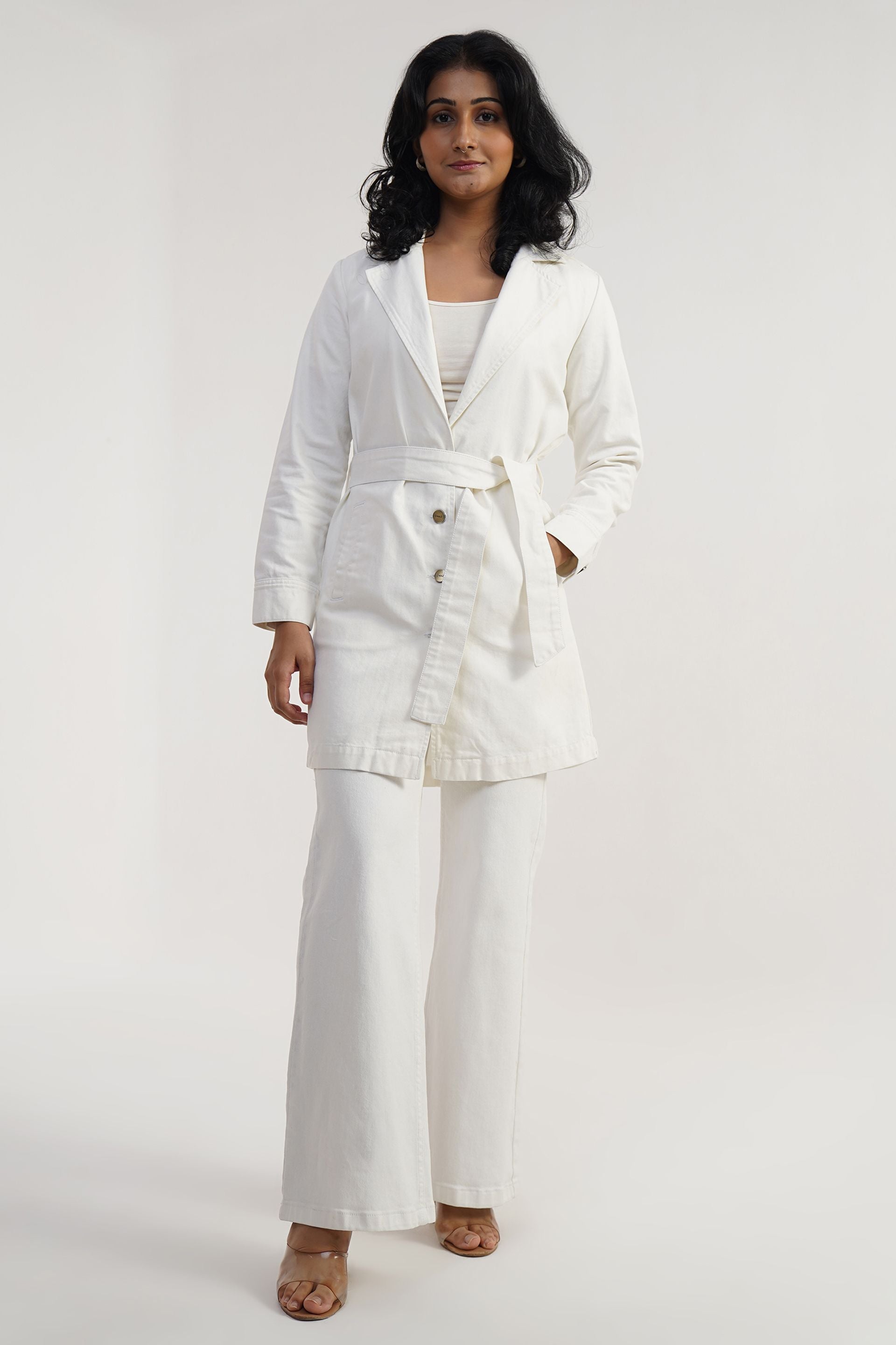 Ivory Trench | Pure Cotton Women Trench Coat
