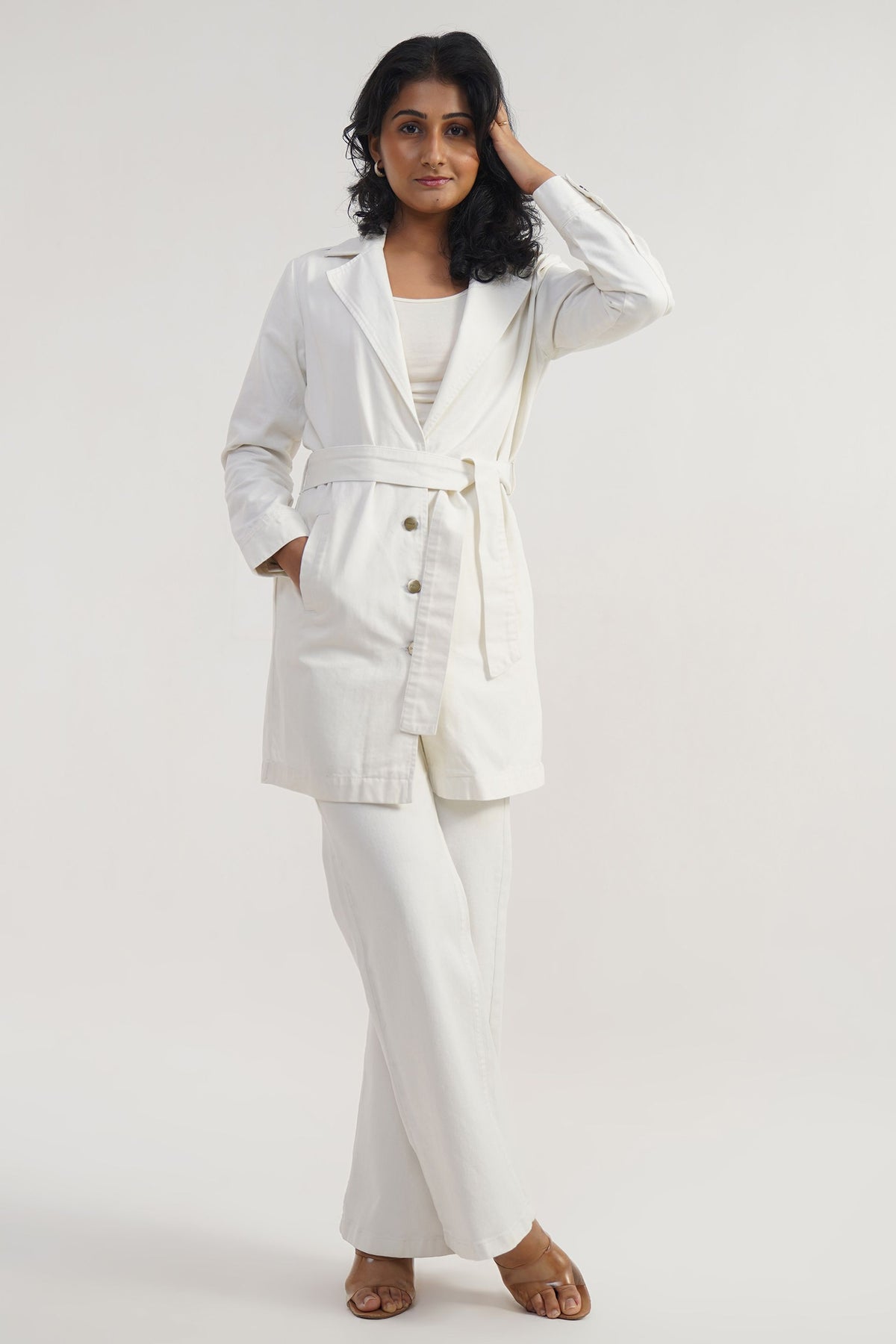 Ivory Trench | Pure Cotton Women Trench Coat