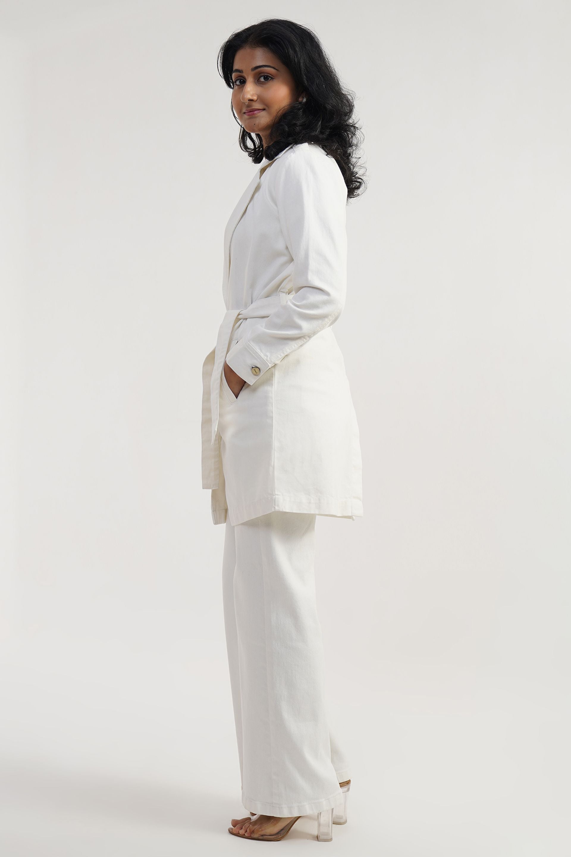 Ivory Trench | Pure Cotton Women Trench Coat