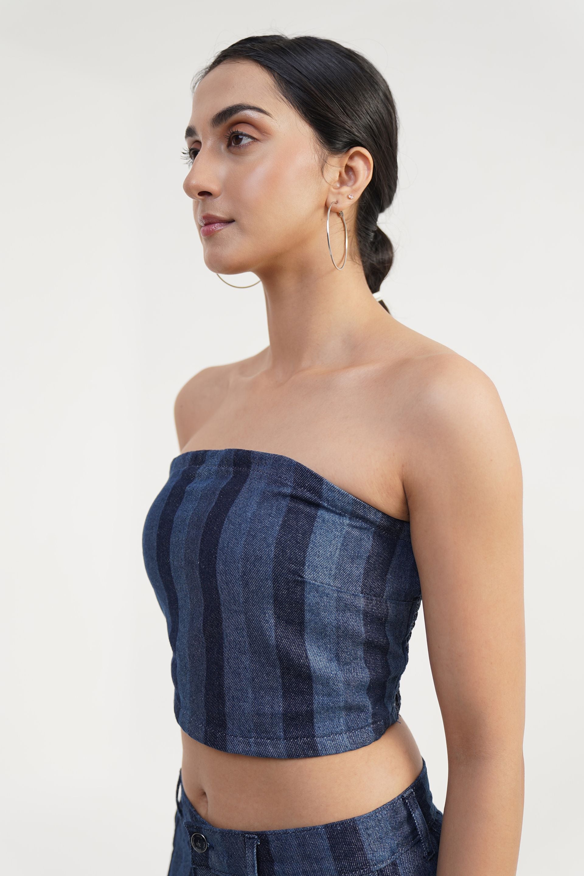 IndiVibe | stripe laser print Top
