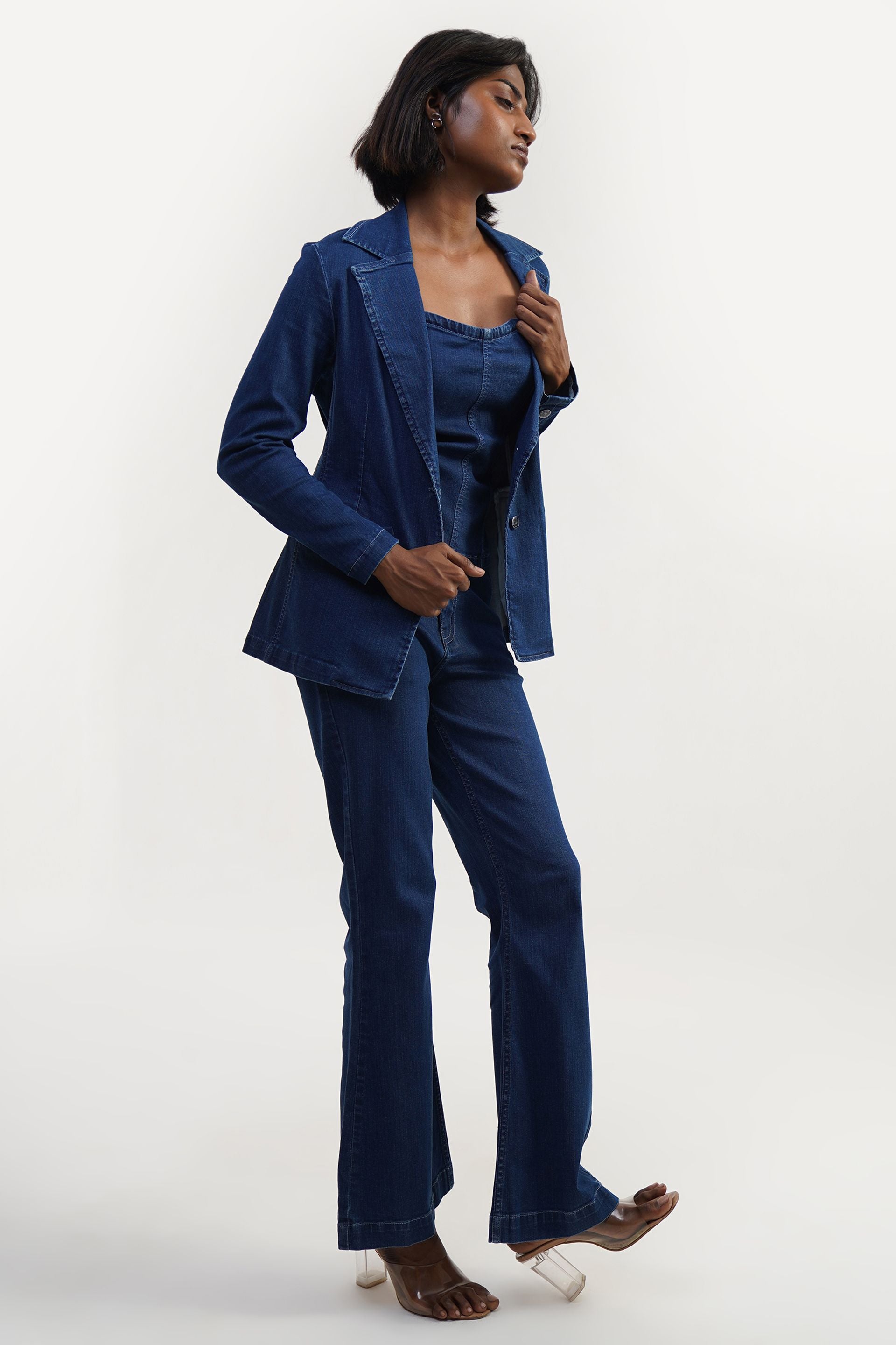 Denim Embrace | Rinse wash Women Crop Top