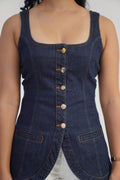 Rustic Row | Square neck Long Vest