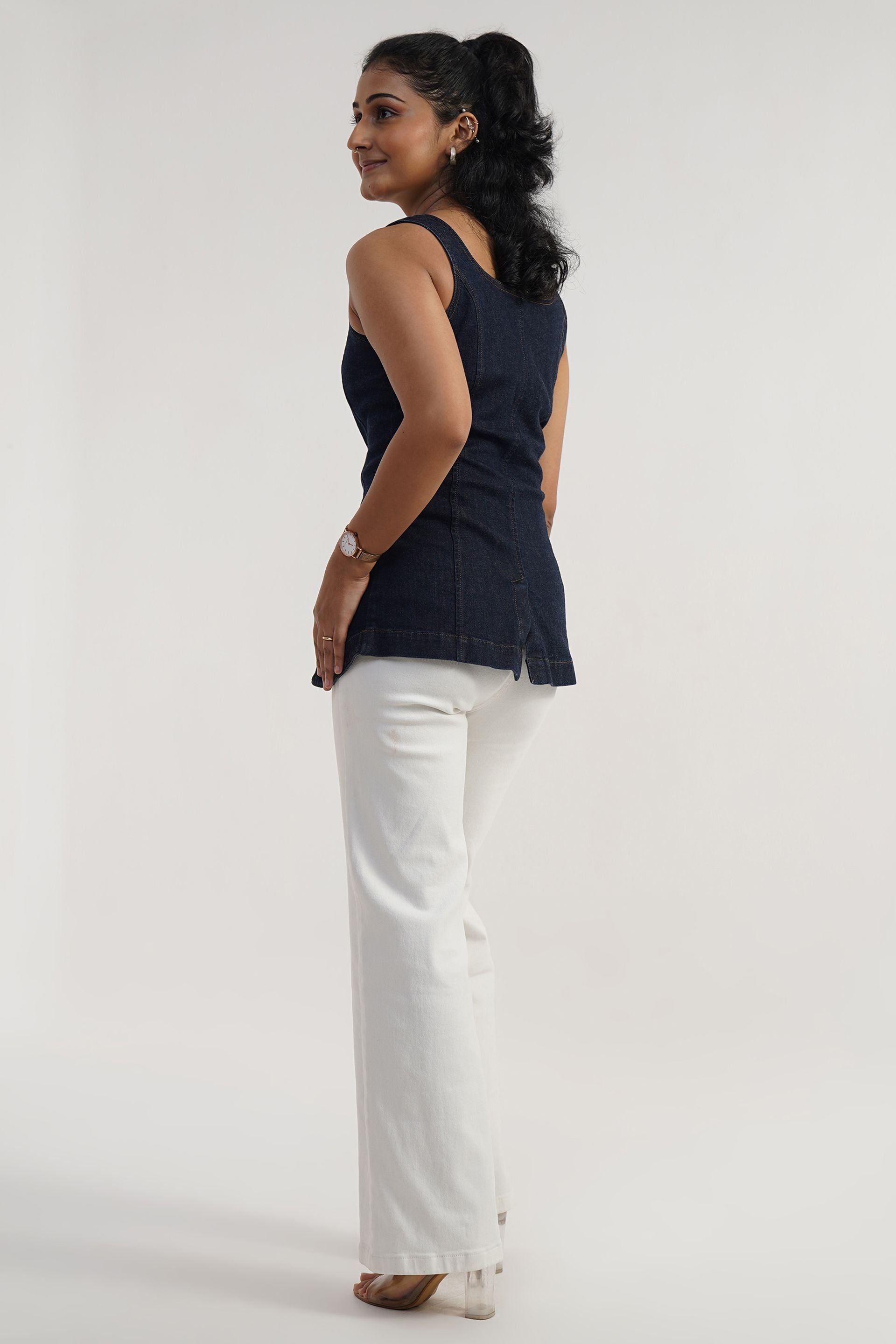 Rustic Row | Square neck Long Vest