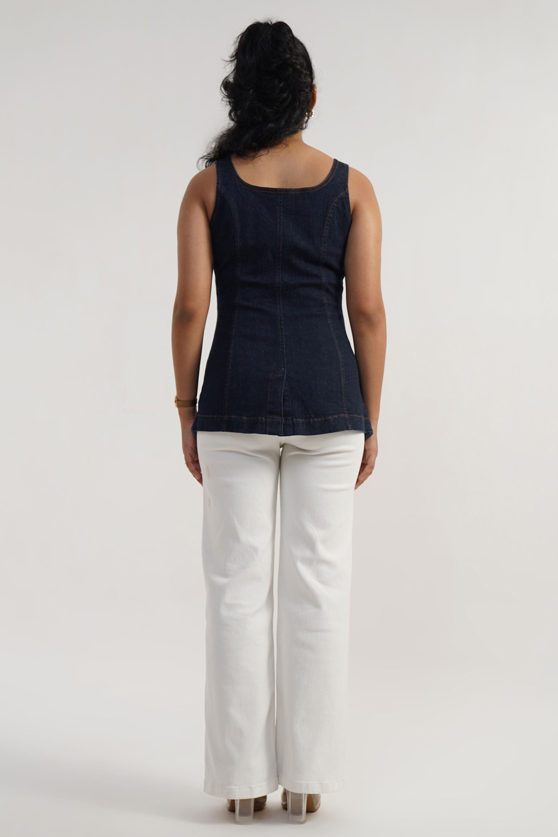Rustic Row | Square neck Long Vest