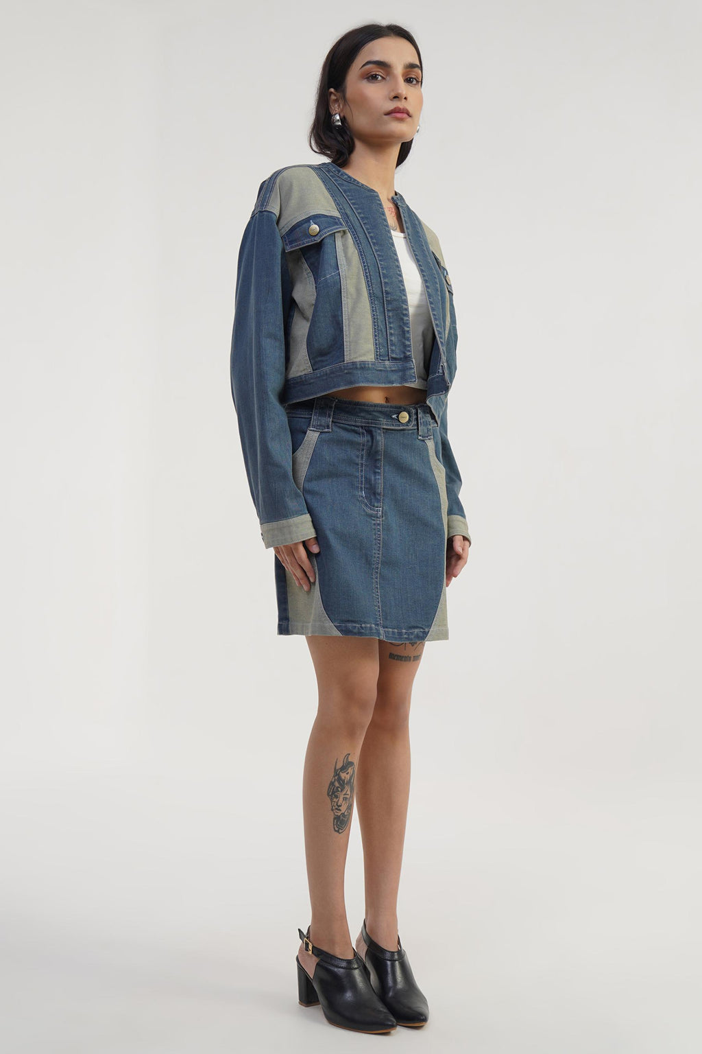 Tint patch | Dual Tone Women's Denim Skirt