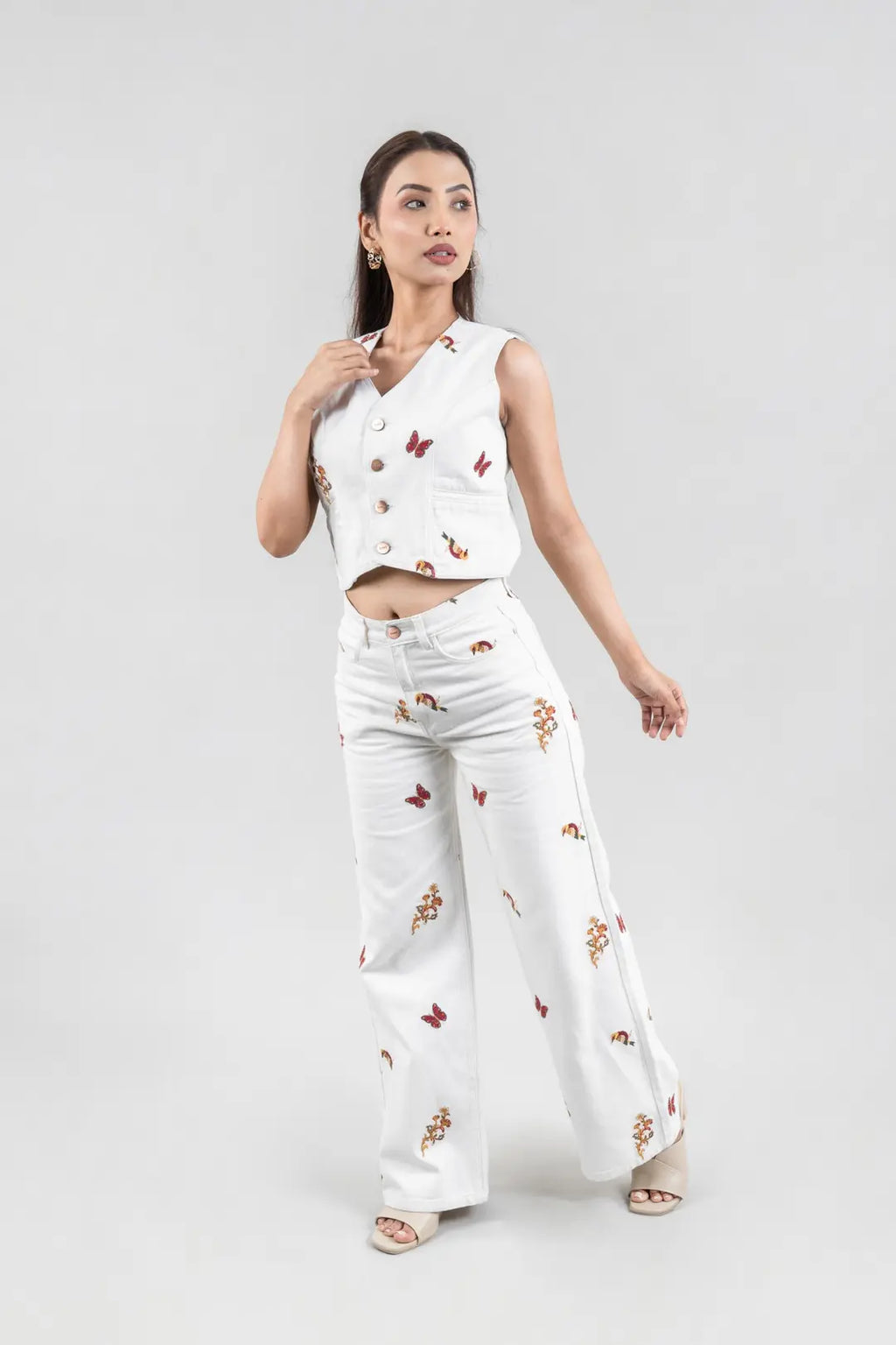 Nature Muse | Women's Embroidered Co-ord Set