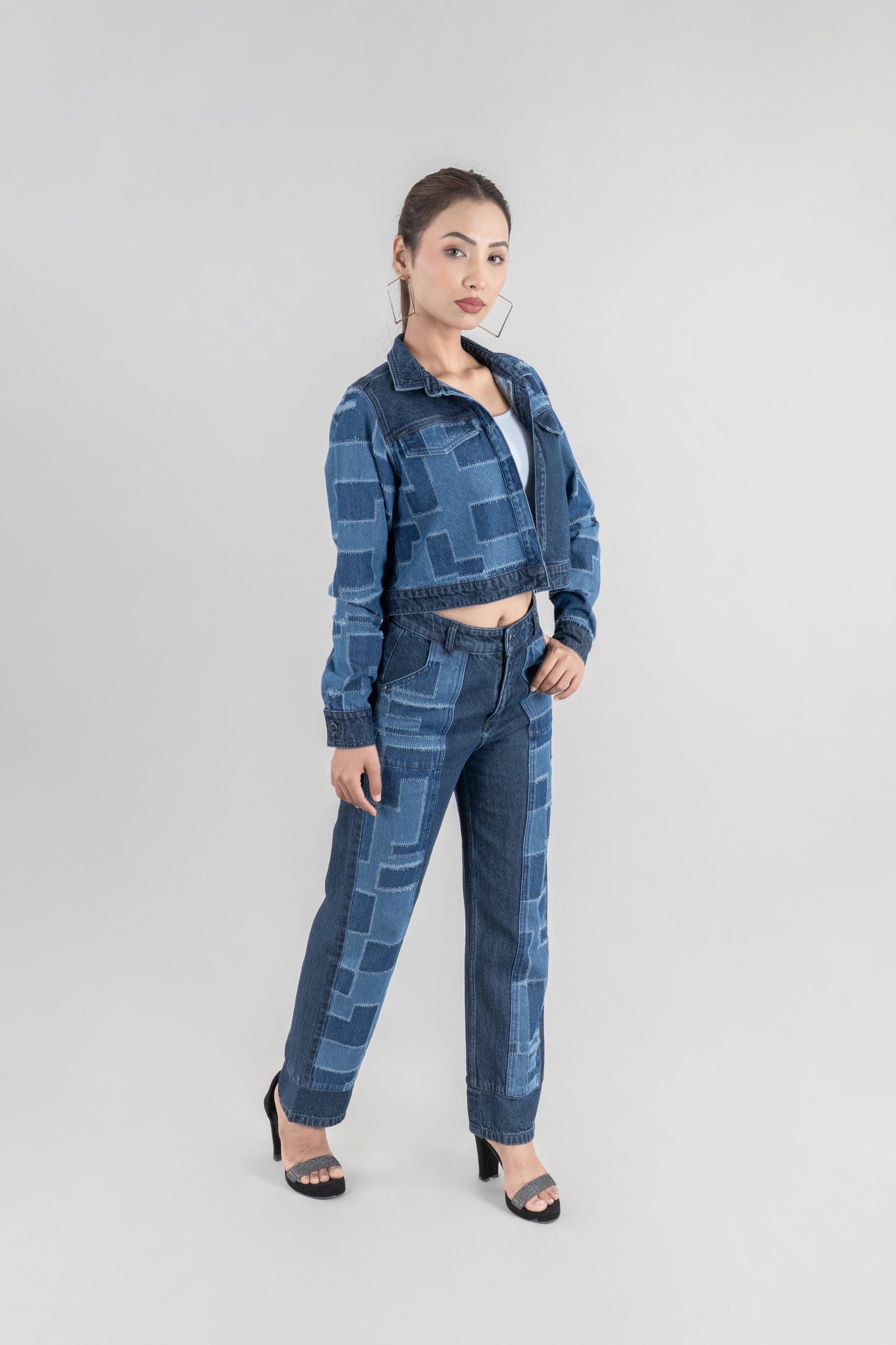 Blue Bastion 2 | Laser Patch & Drill Women's Jacket