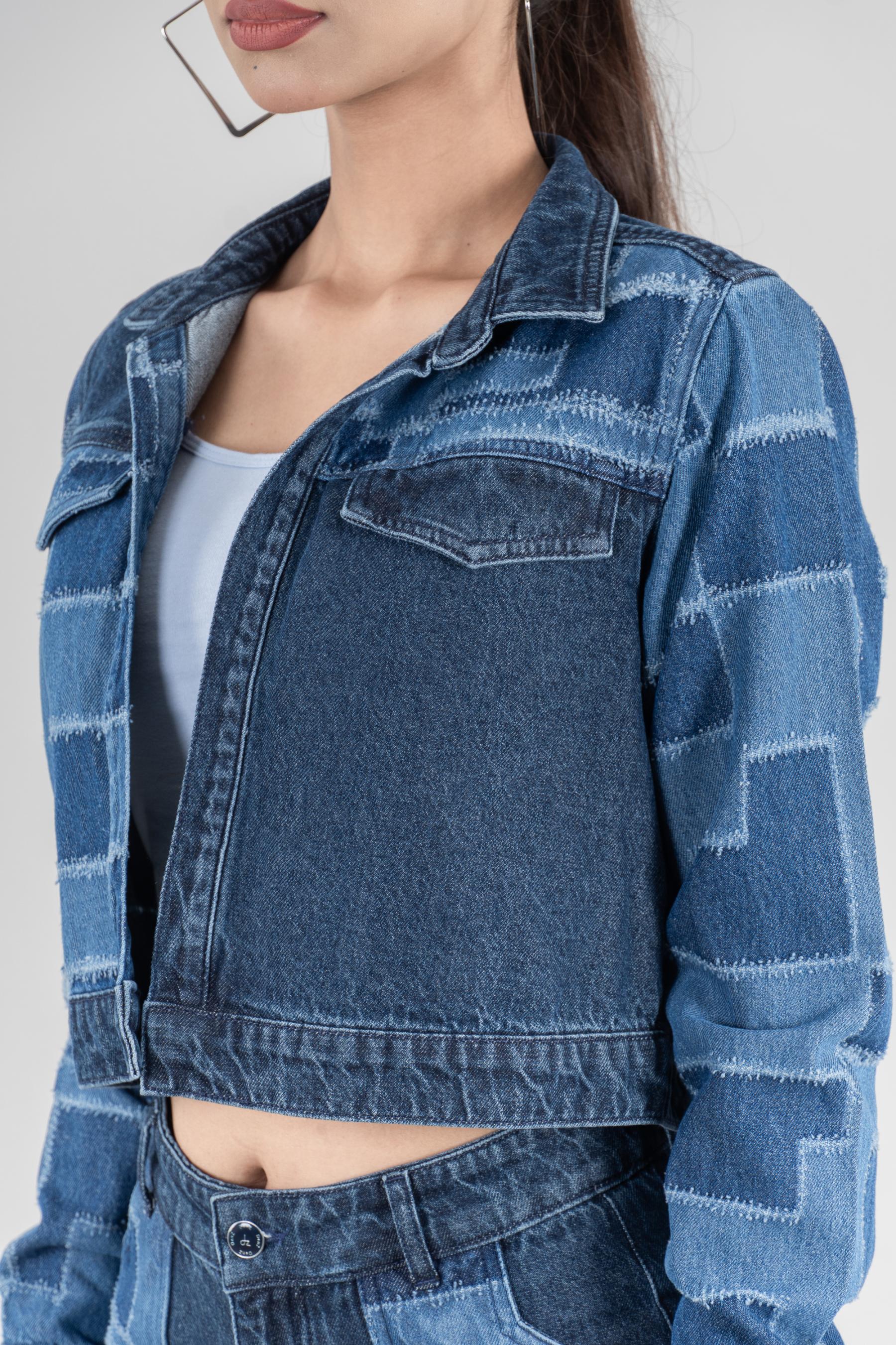 Blue Bastion 2 | Laser Patch & Drill Women's Jacket