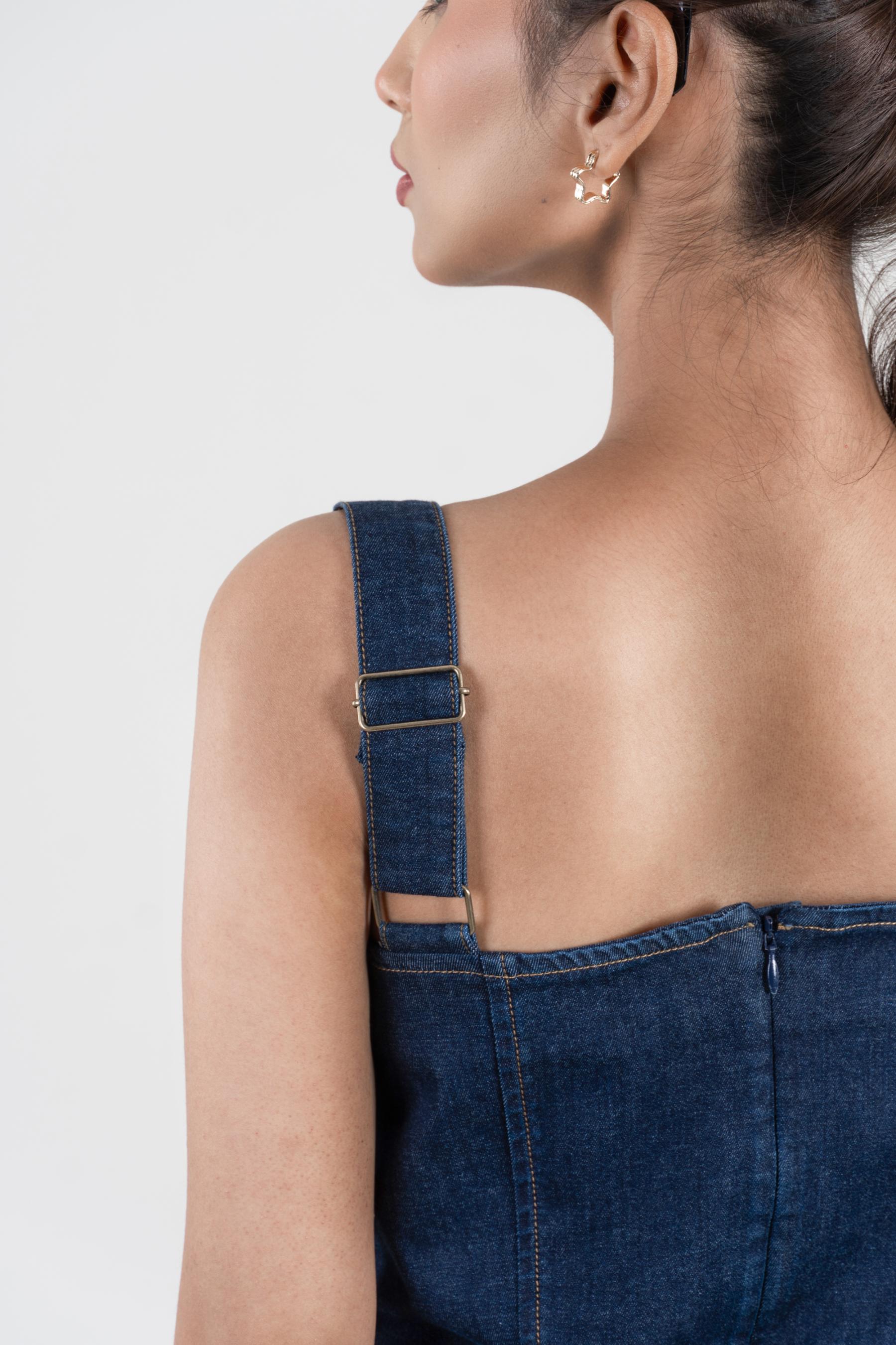 curve denim dress Plus Size Uptown Curve Denim Dress- Dark Wash 1X / Dark Wash at Curvy Sense