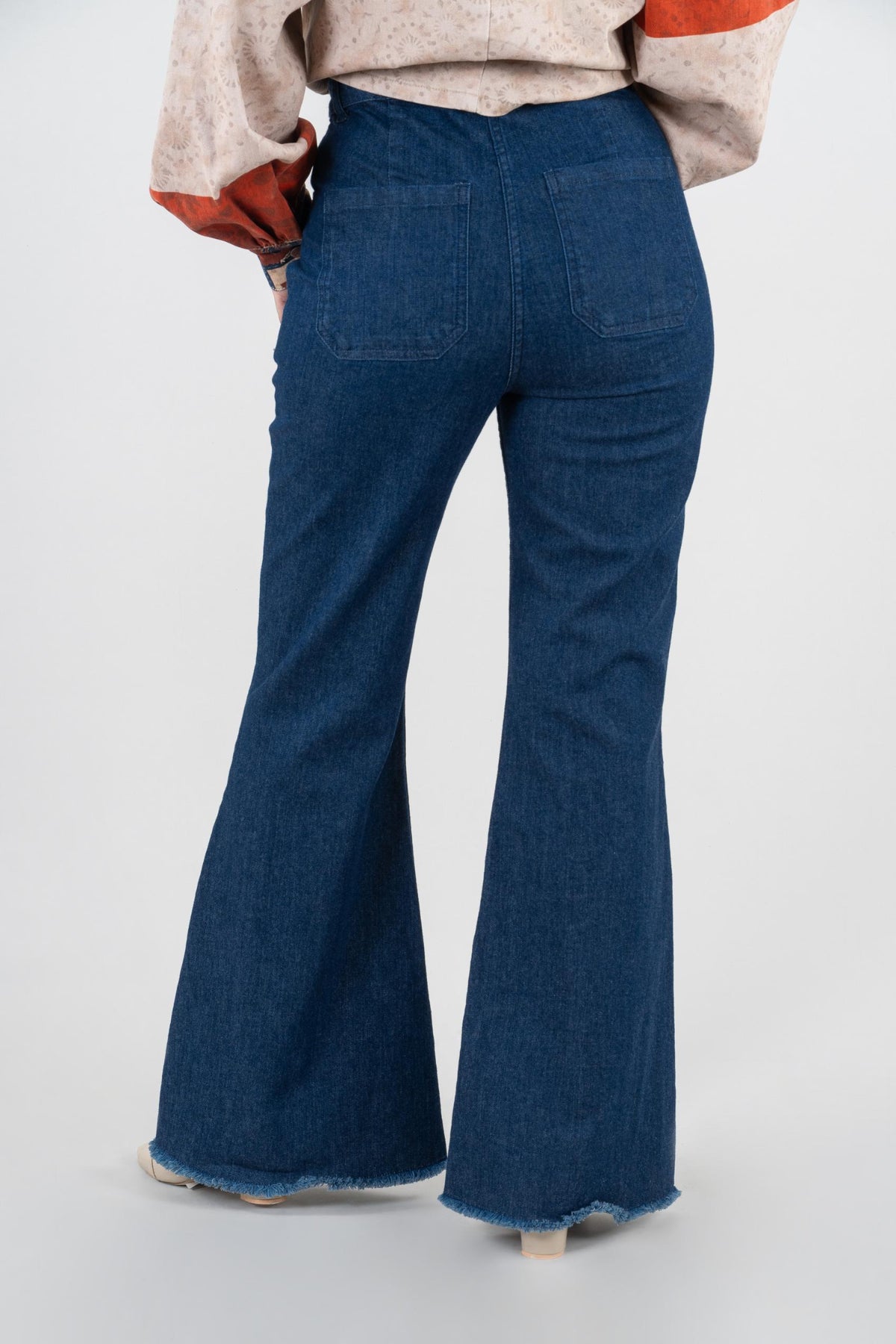 Embro Fray Flare | Embroidered Bootcut Jeans