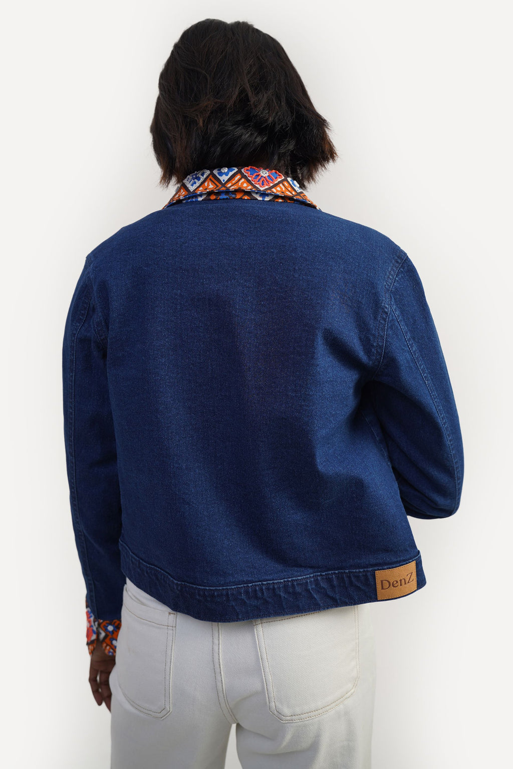 Embellished Indigo | printed Jacket | Made to Order