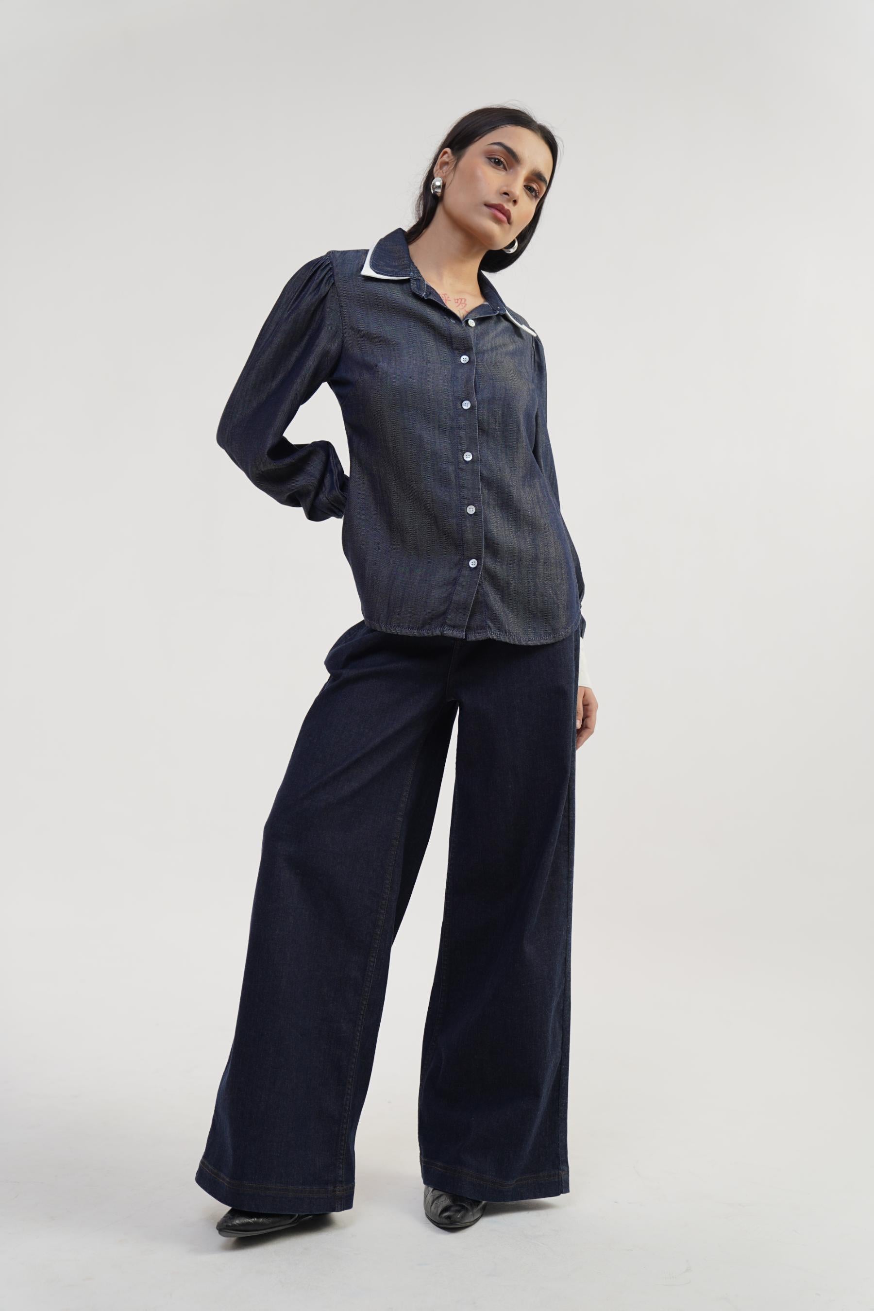 Twill Contrast | Women's Denim Shirt