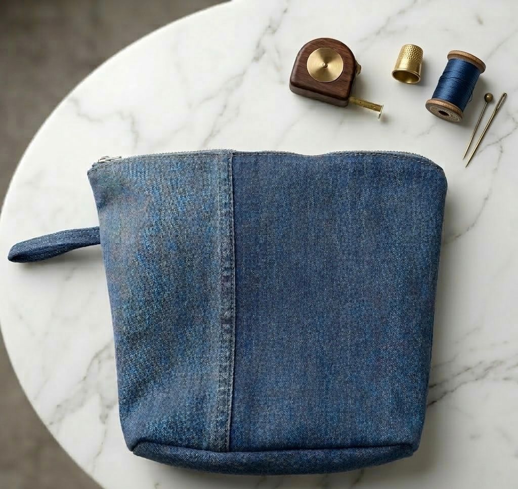 Multicolor 100% cotton makeup pouch for women, India-made toiletry | travel cosmetics bag, zipper organizer for daily use on Shopify