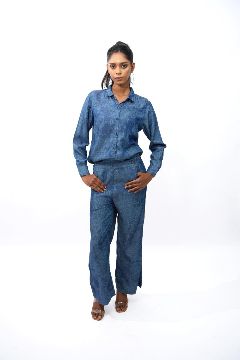 Denim Eclipse | Women Tencel Denim Co-ord Set