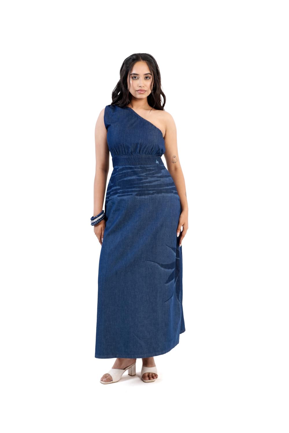 Shadow Tide | One Shoulder Maxi Dress