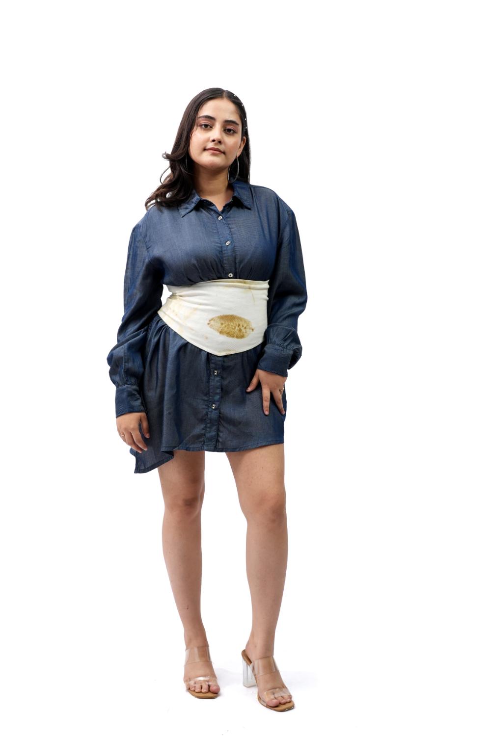 Tencel Flow | Tencel one side highlow shirt dress