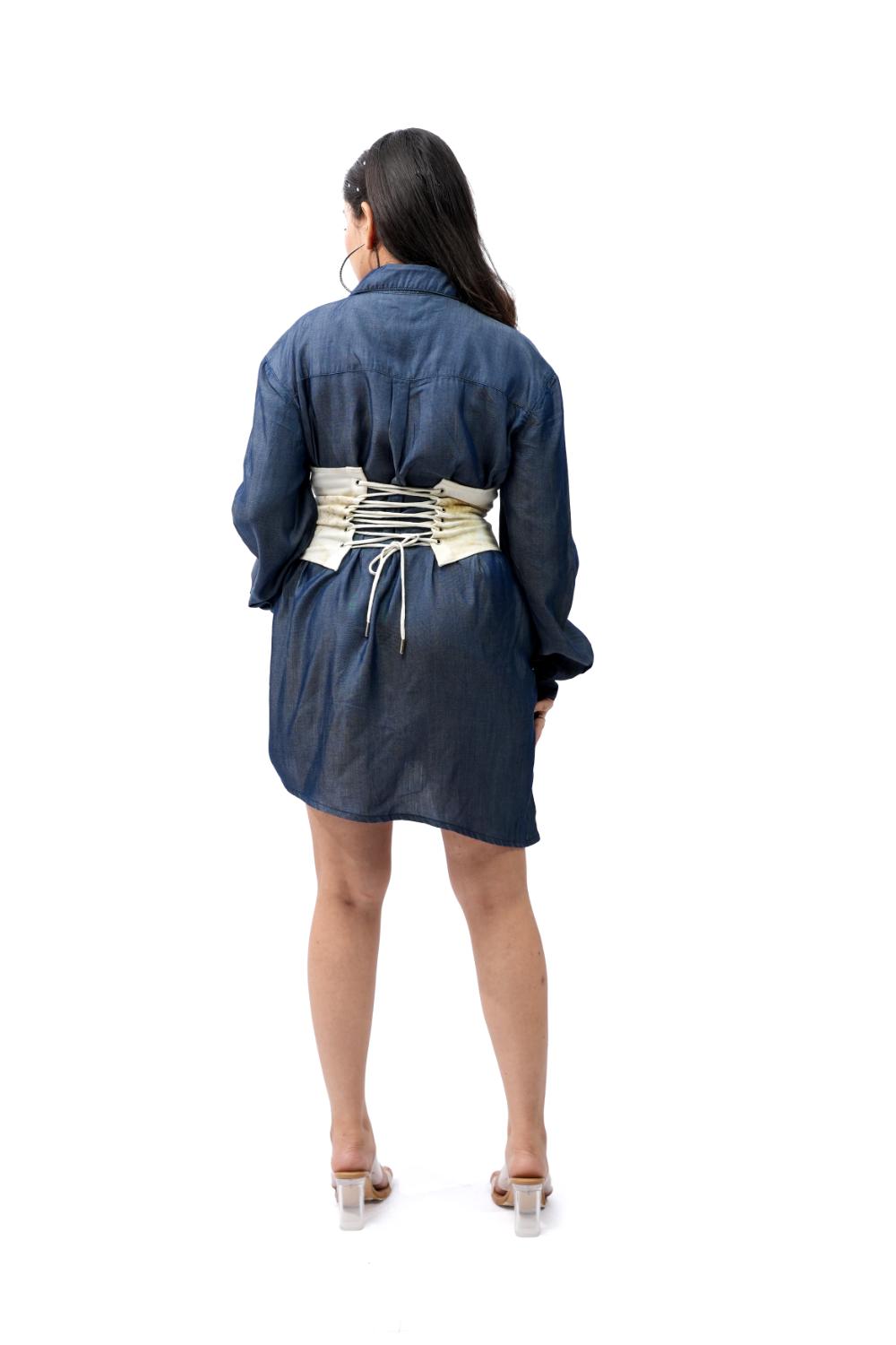 Tencel Flow | Tencel one side highlow shirt dress