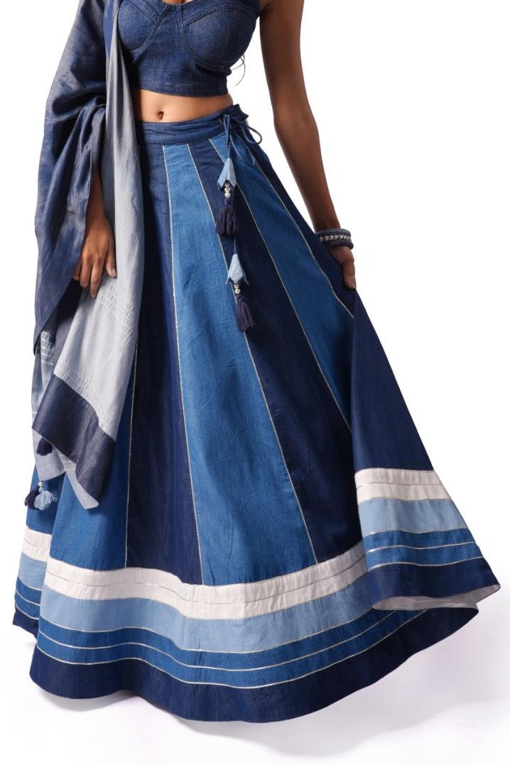 Blue Reverie | Women Lehenga Skirt
