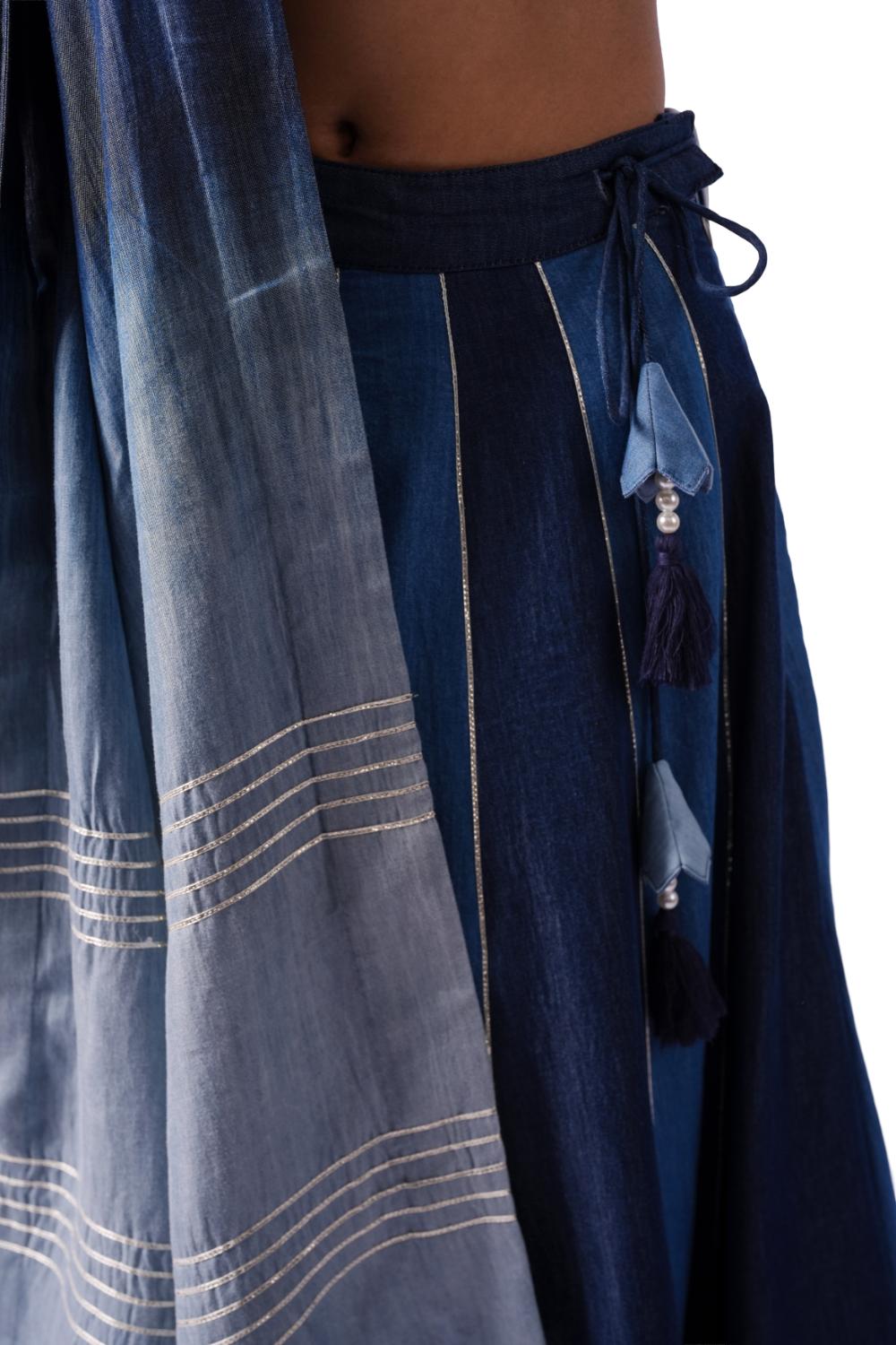 Blue Reverie | Women Lehenga Skirt - Made to Order