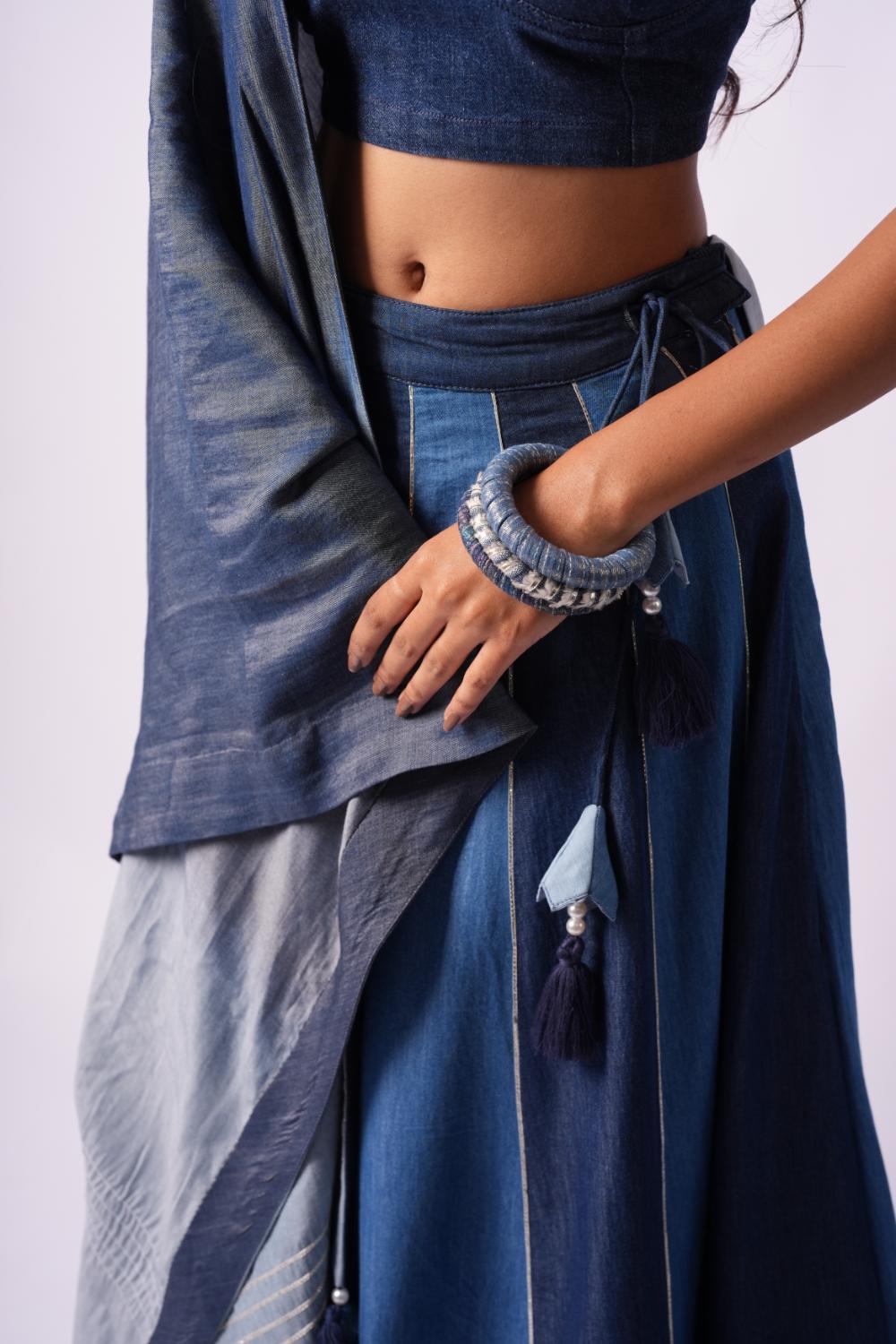 Blue Reverie | Women Lehenga Skirt