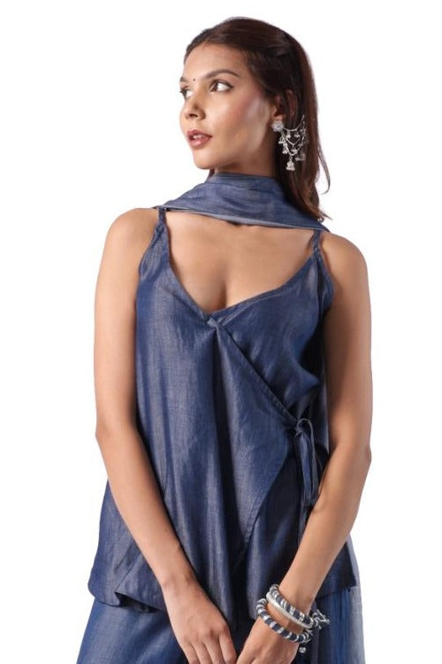 Indigo Wrap | Women Denim Kurti