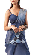Pleated Ombre | Denim Dupatta - Made to Order